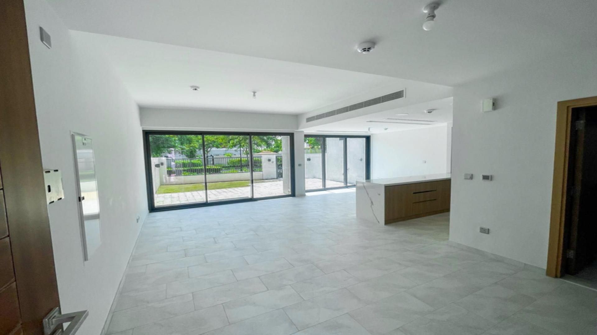 Brand new 3-bedroom villa exterior with garden in La Rosa 5, Dubai Land