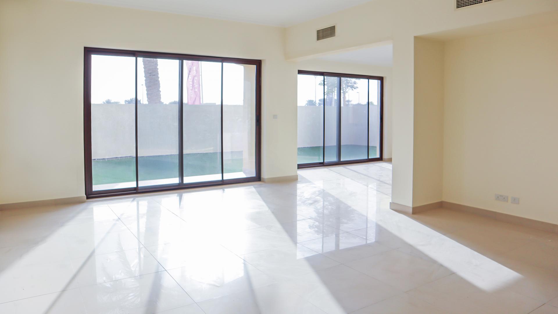 Bright living area in Samara villa, Arabian Ranches 2, available for rent
