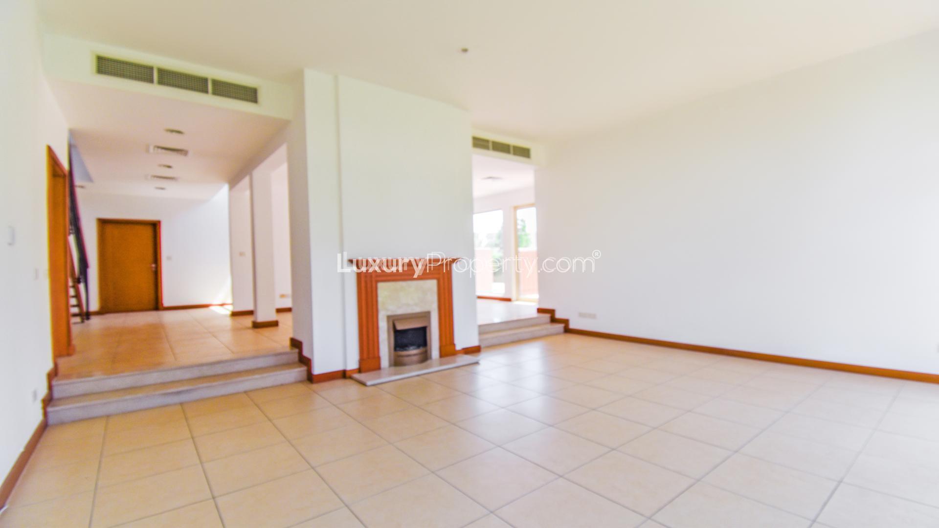 Interior of spacious villa in Savannah, Arabian Ranches 2, Dubai, with tiled floors