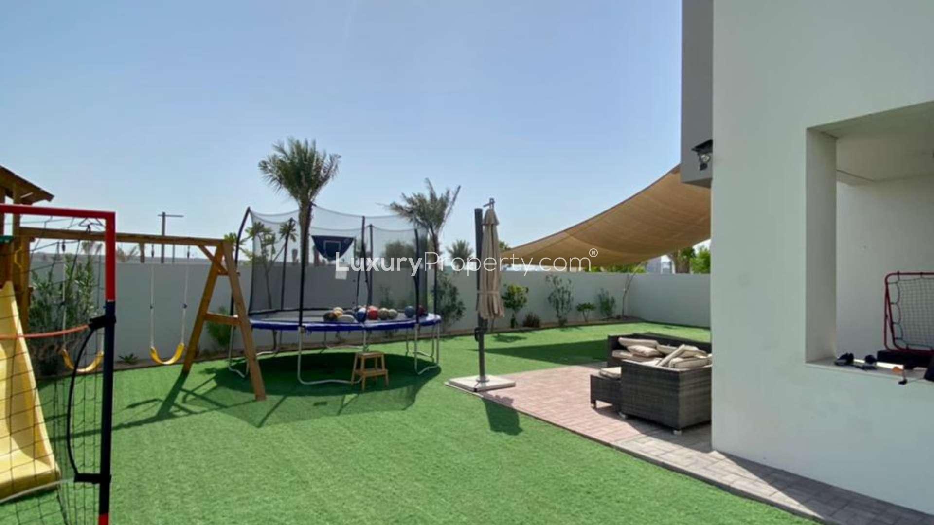 Elegant 3-bedroom villa exterior in Sidra, Dubai Hills Estate, available for rent