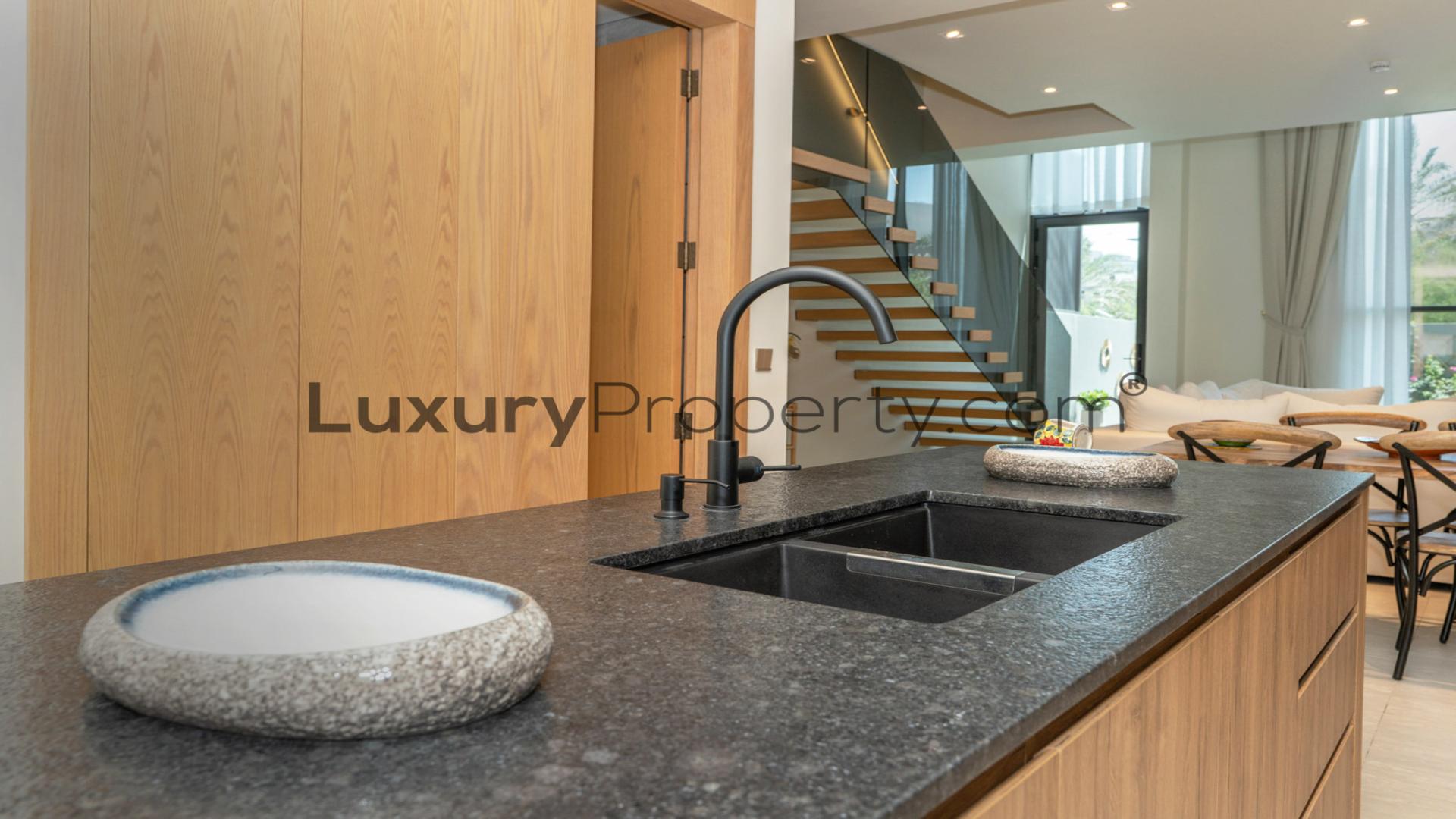 Elegant bedroom in 3-bedroom villa, The Autograph X, Jumeirah Village Circle, for rent