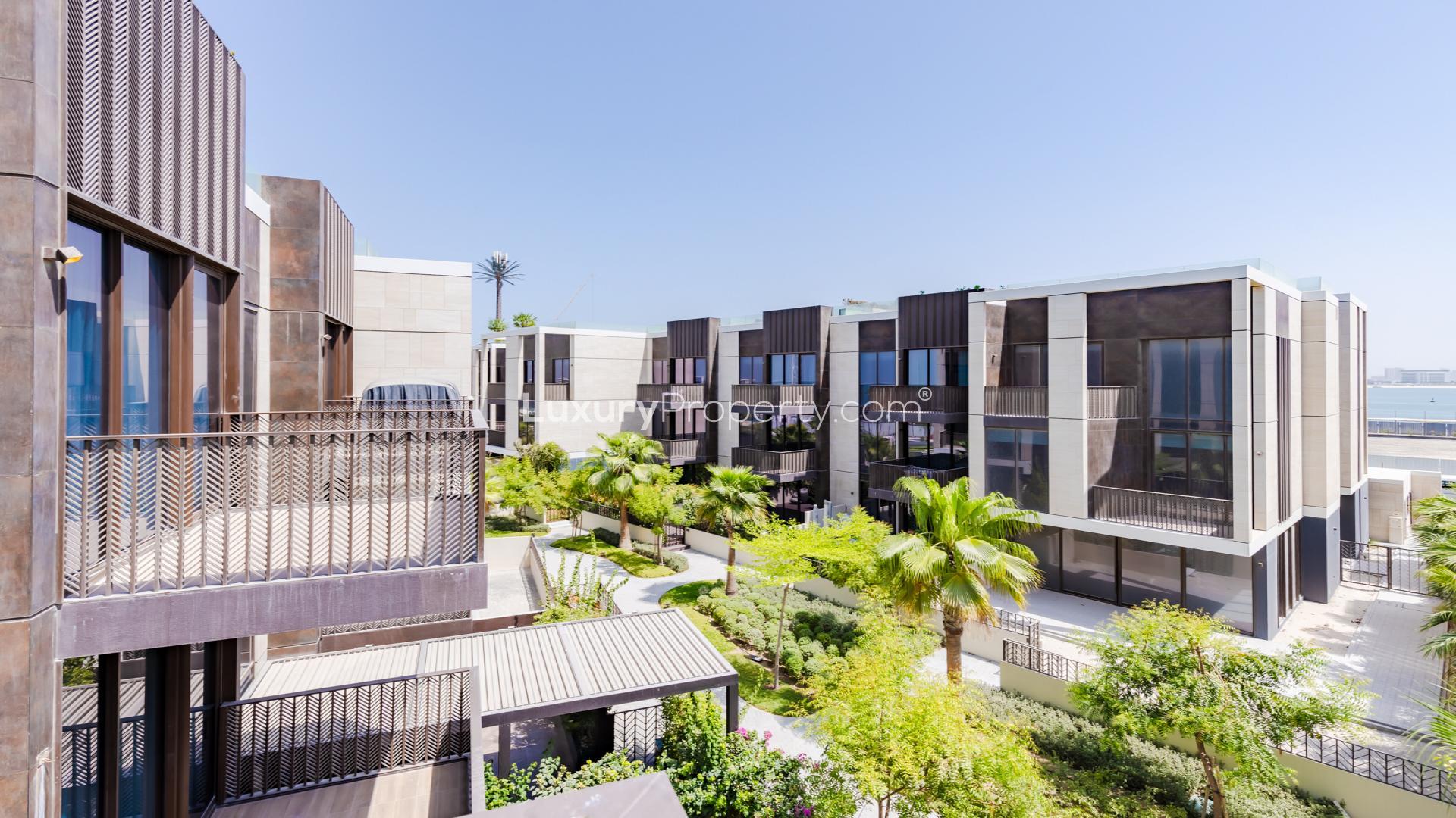 Modern staircase and entryway in luxury Jumeirah Bay Island villa, Villa Amalfi