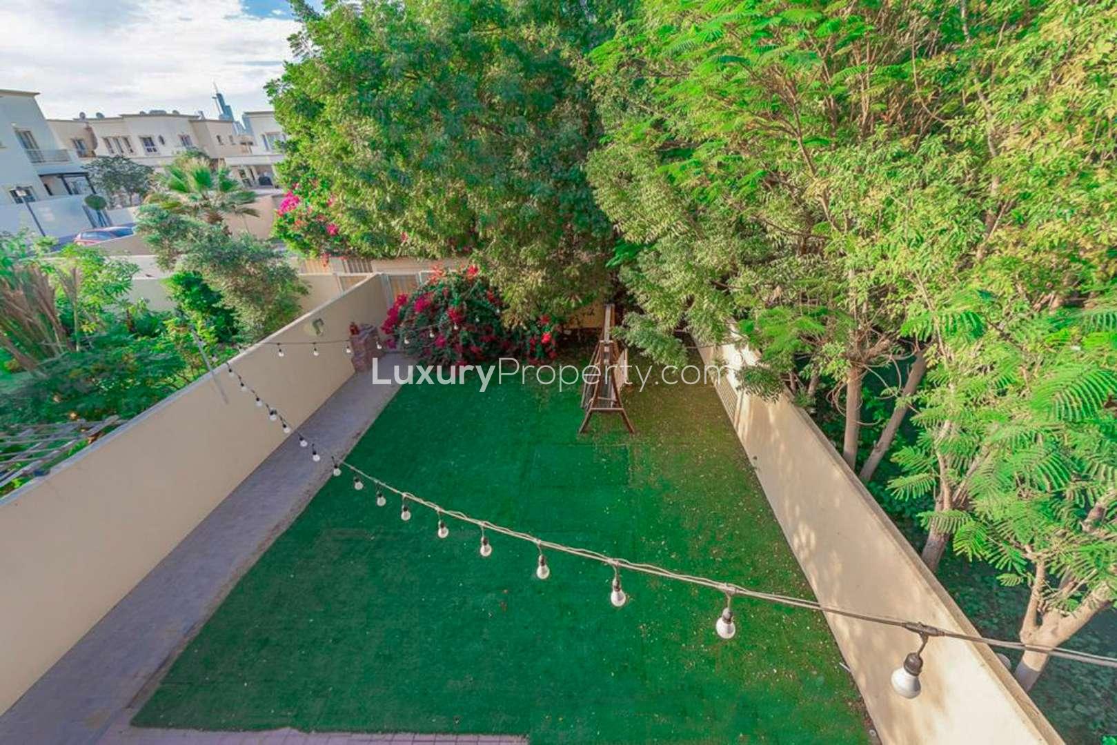 N/A,Upgraded bathroom in 3-bedroom villa, Springs 5, featuring modern fixtures and spacious layout