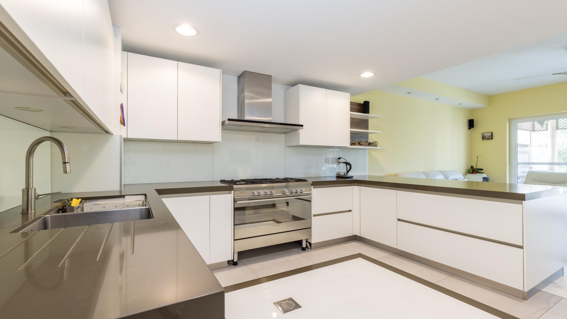 Exterior of fully upgraded villa with extended plot in The Springs, for rent