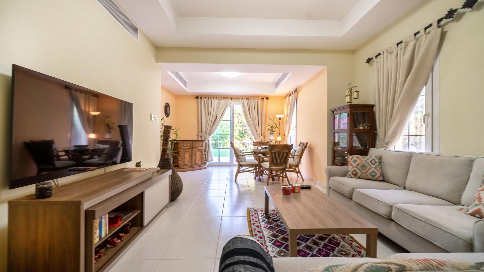 Balcony with garden, lake, and skyline views in The Springs villa for rent