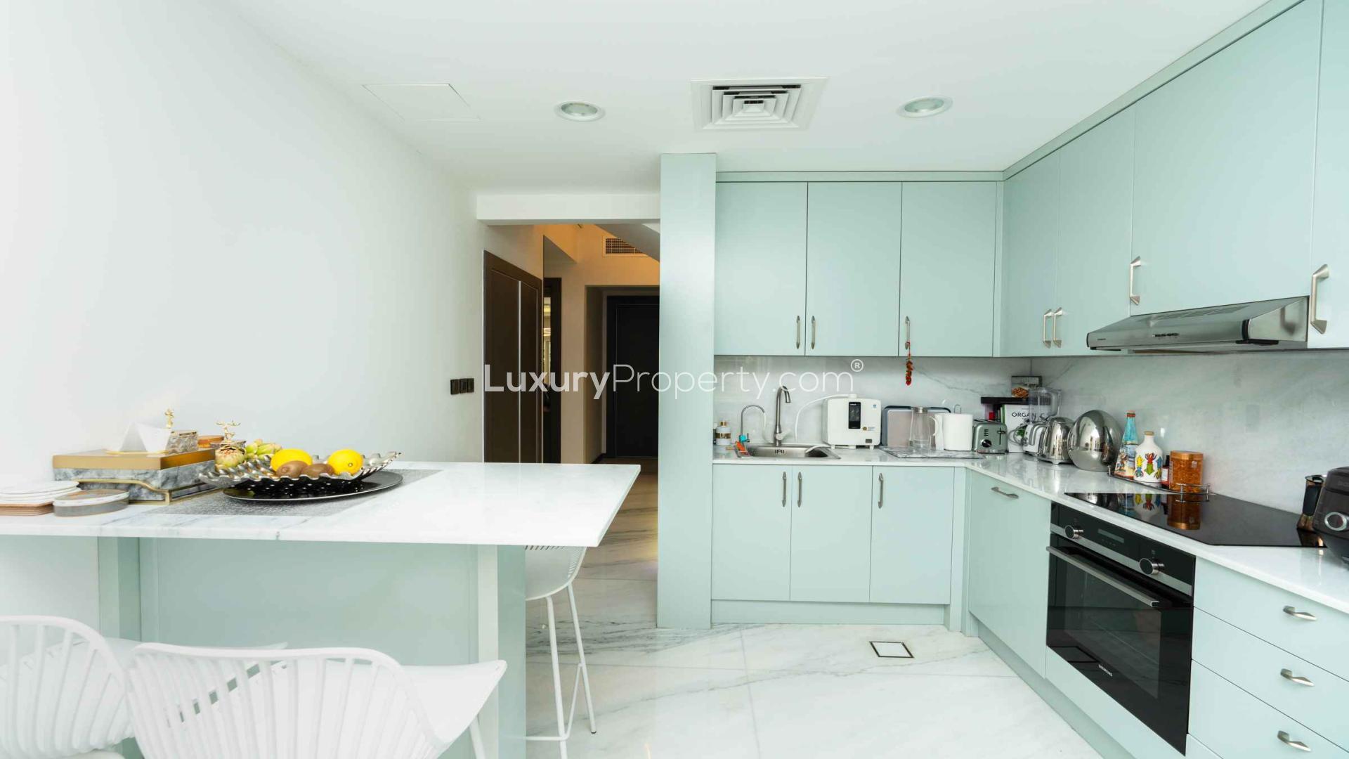 Fully furnished living room in upgraded 3-bed villa, Springs 2, available for rent