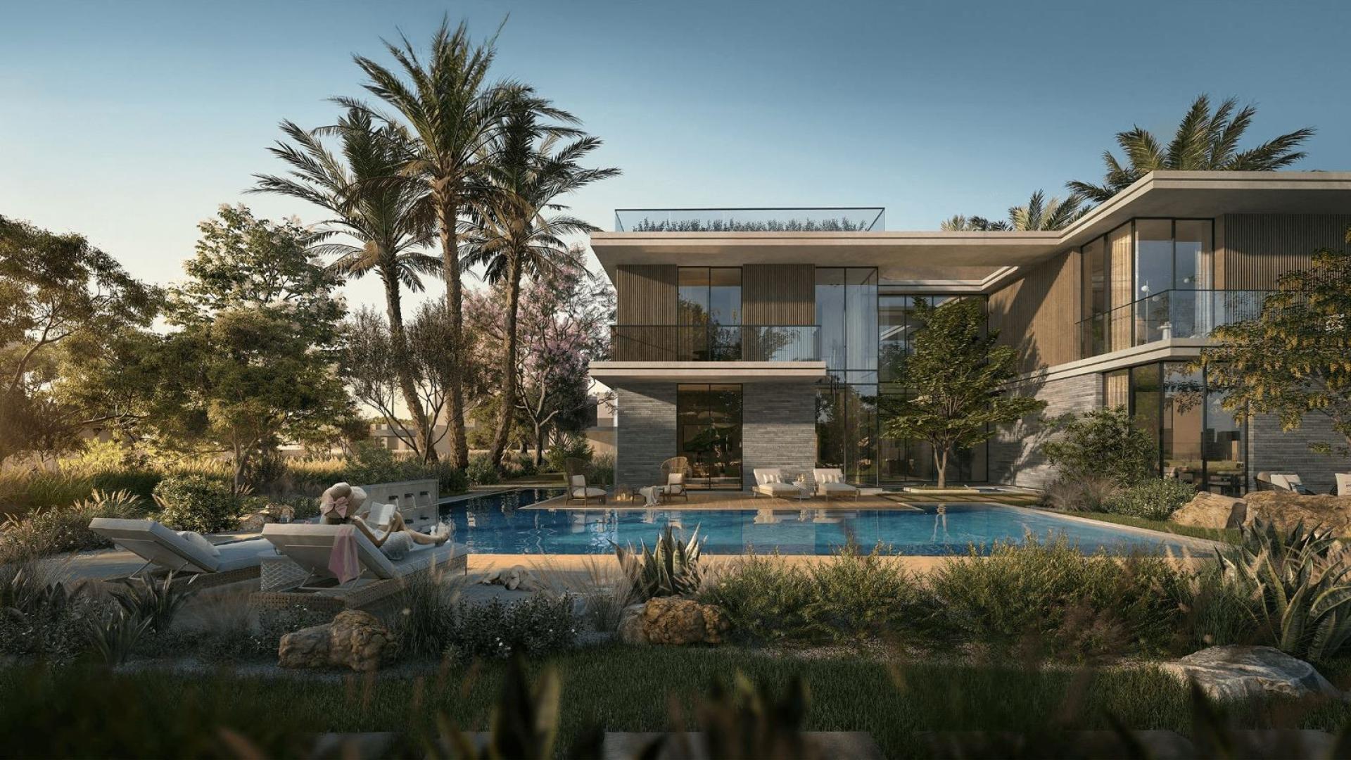 Luxury villa with pool and garden in The Wilds, Dubai Land for sale