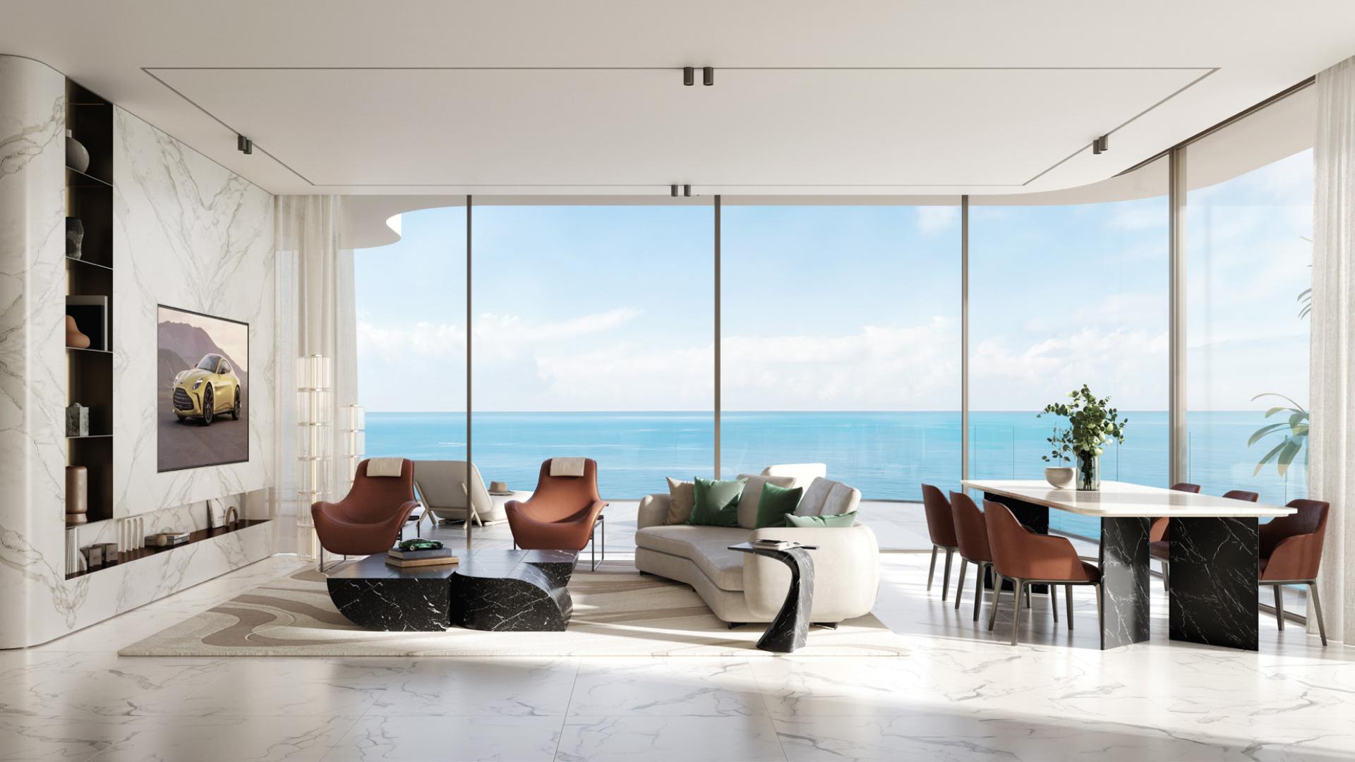 Luxurious bedroom with ocean view in The Astera, Al Marjan Island villa for sale