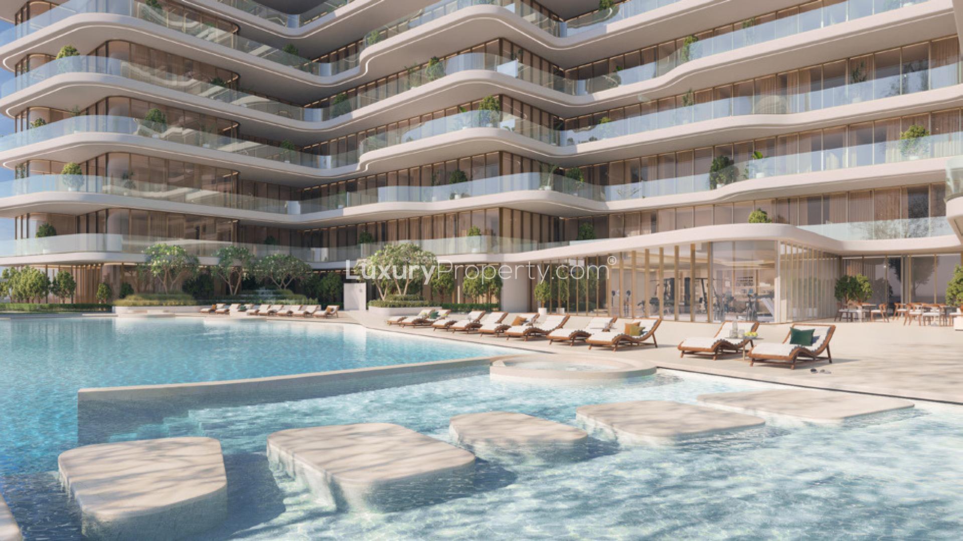 Luxurious living room with ocean view in 3-bedroom villa, The Astera, Al Marjan Island