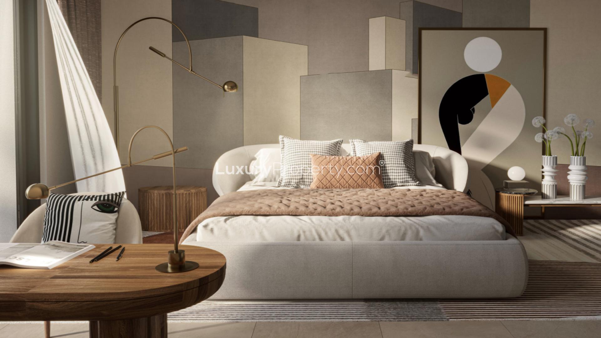 Luxurious villa poolside in Arabian Ranches 3, Anya 2, surrounded by palm trees