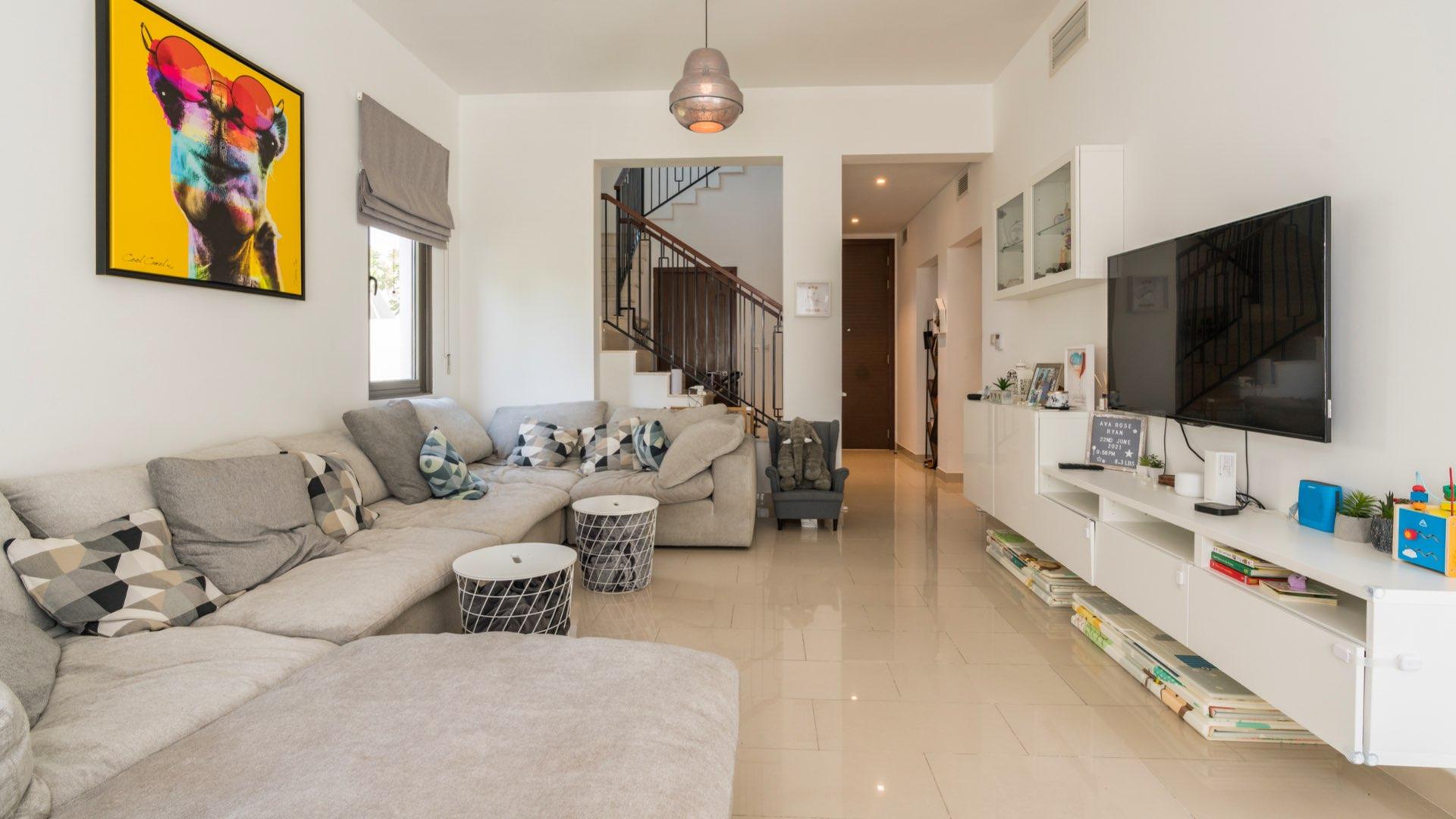 Spacious living room in three-bedroom villa, Azalea, Arabian Ranches 2, for sale