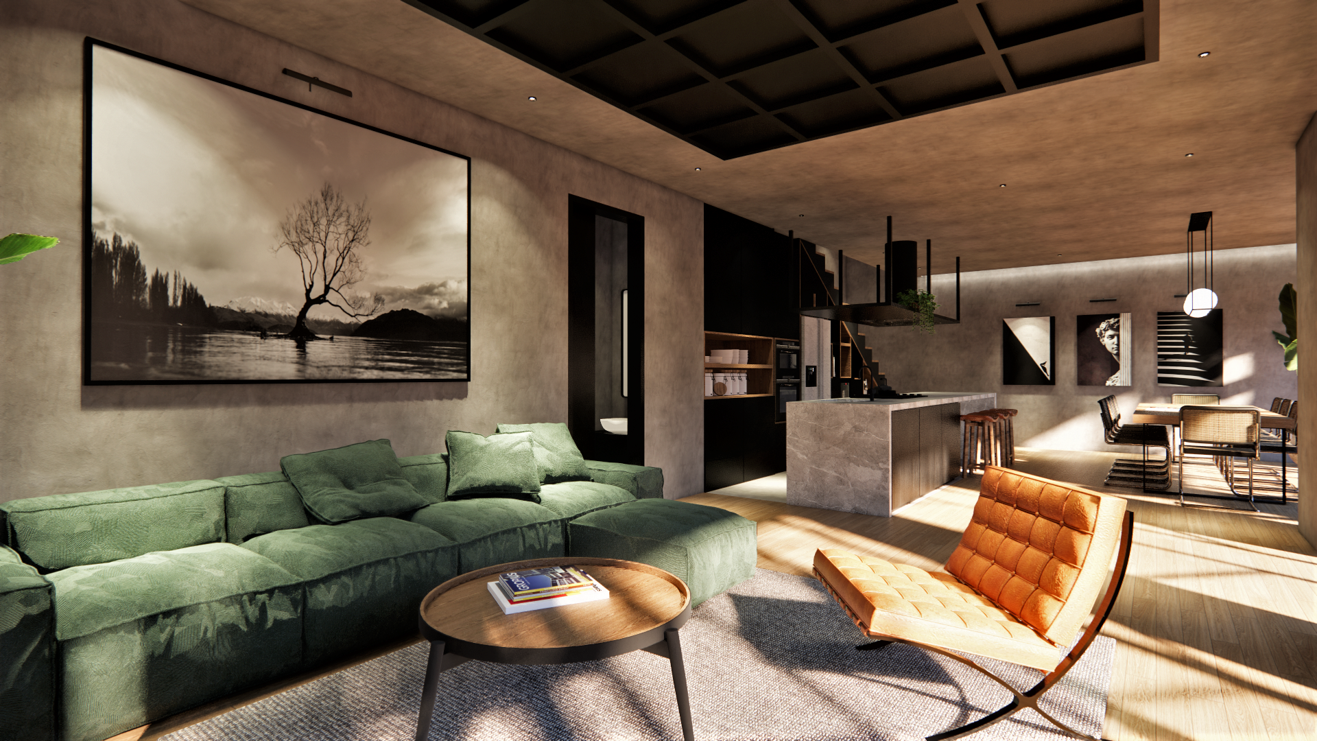 Luxurious open-plan living space in 3-bedroom villa, Secana Beach Town, Bali