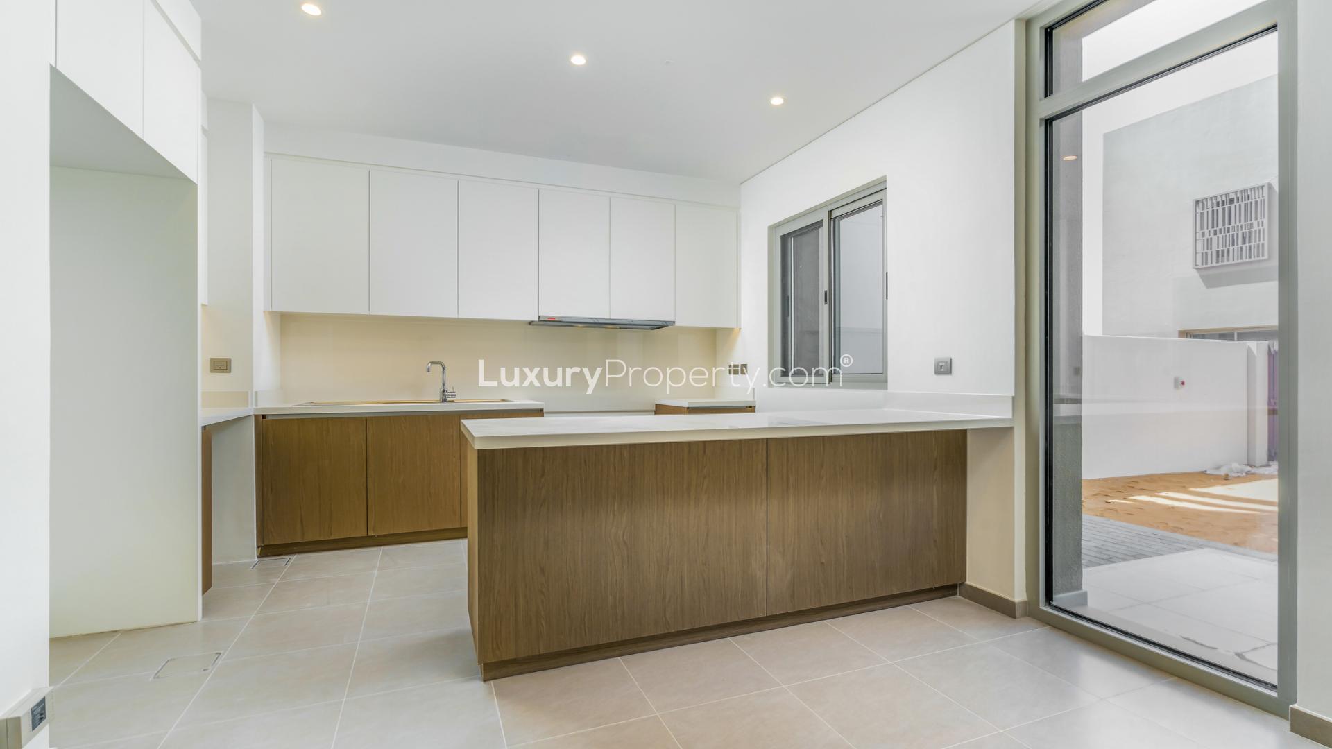 Modern 3-bedroom villa exterior in Reem Community, Arabian Ranches 2, for sale