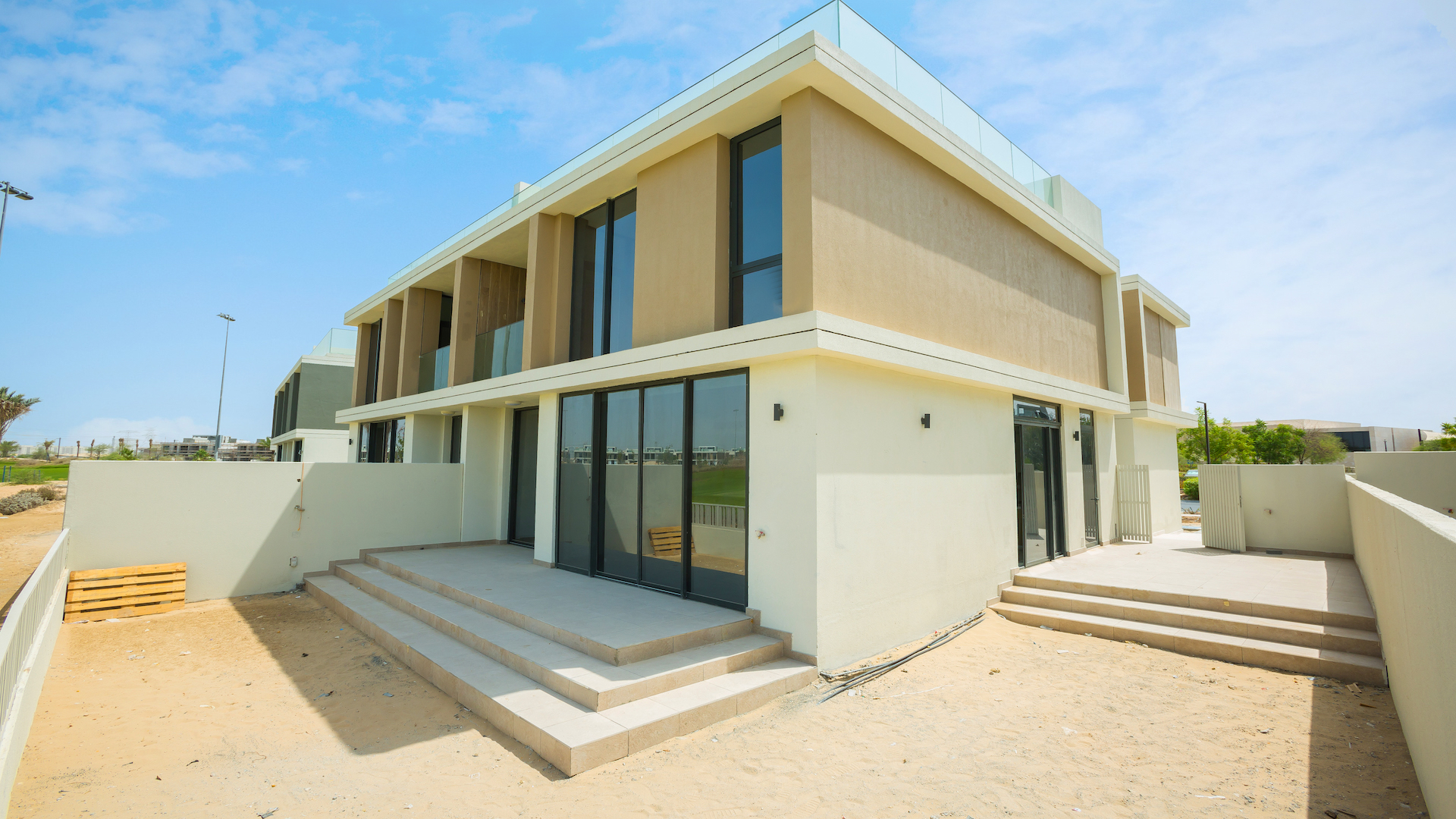 Stunning 3-bedroom villa exterior in Club Villas, Dubai Hills Estate, for sale