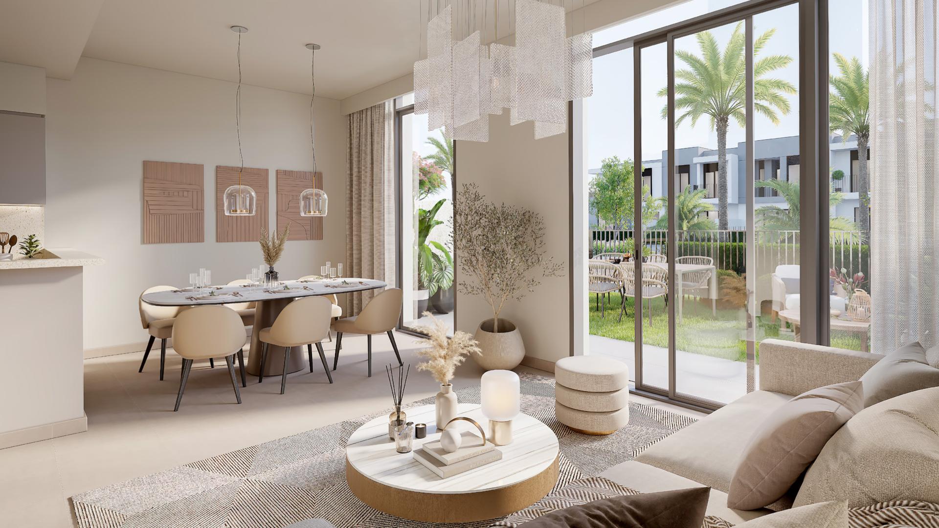 Modern three-bed villa in EMAAR South, Dubai South, with golf course views for sale