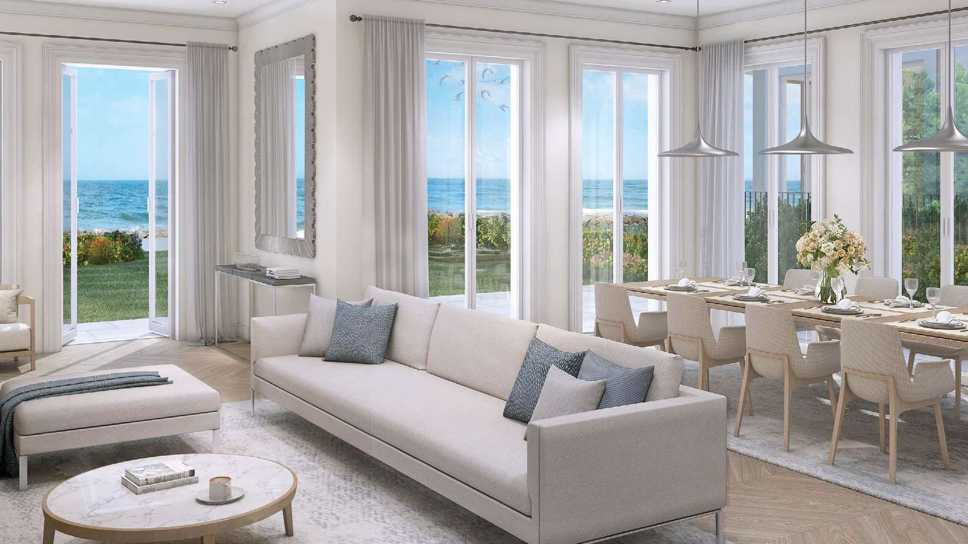 N/A,Charming villa community in Sur La Mer, Jumeirah with lush landscaping and outdoor amenities