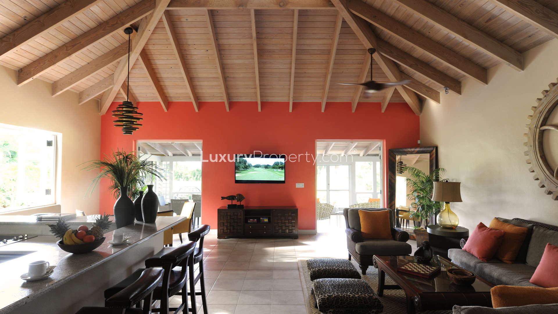 Modern kitchen and dining area in Nevis Estate Villas, St. Kitts & Nevis vacation home