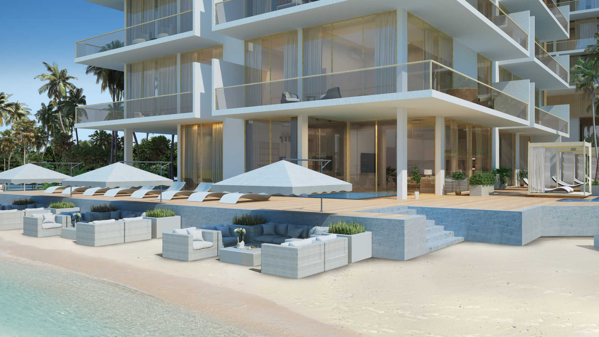 Luxurious beachfront villa at Serenia Residences, Talpe Galle, Sri Lanka with ocean views