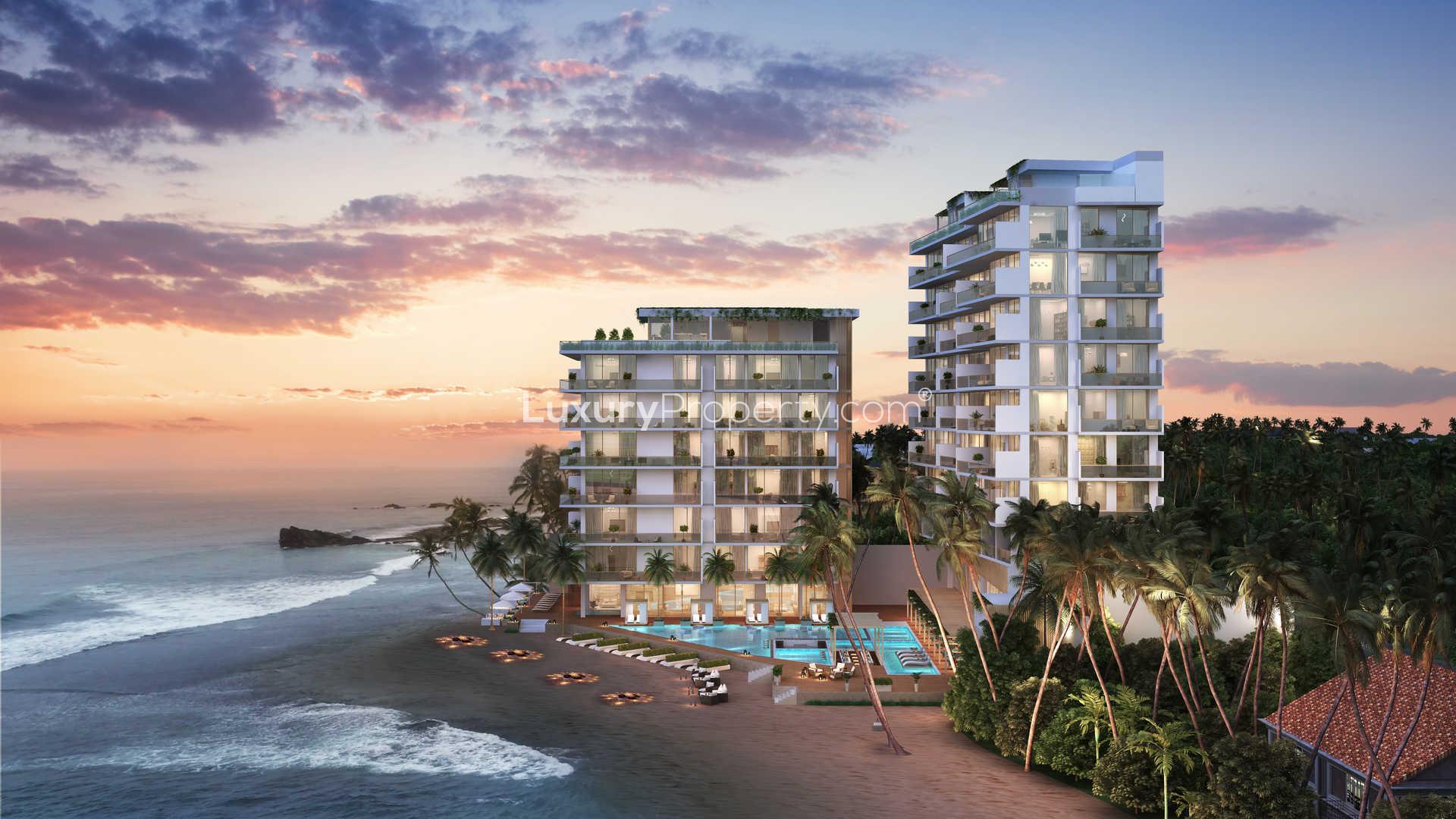 Luxurious beachfront villa cabanas at Serenia Residences, Talpe Galle, Sri Lanka