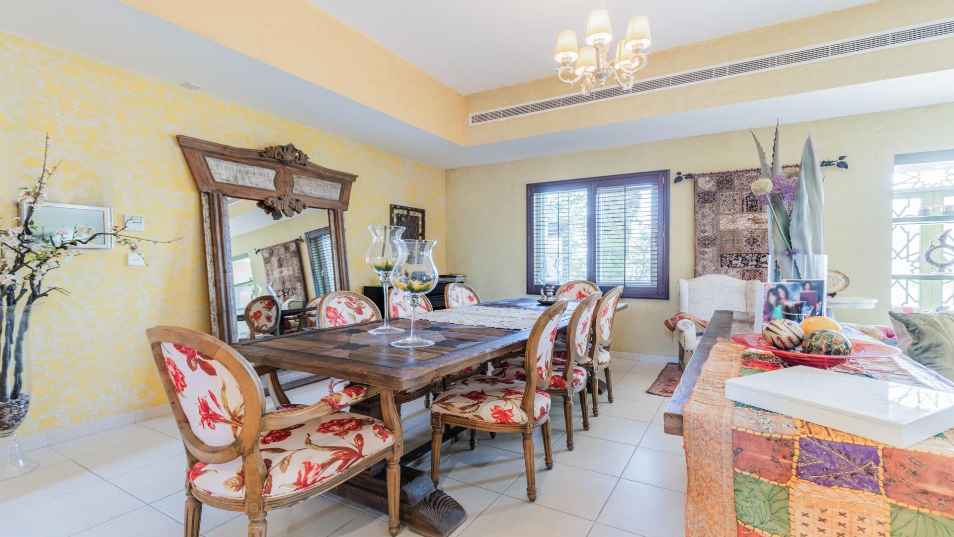 Outdoor pool area of 3-bedroom villa in Alvorada, Arabian Ranches, for sale