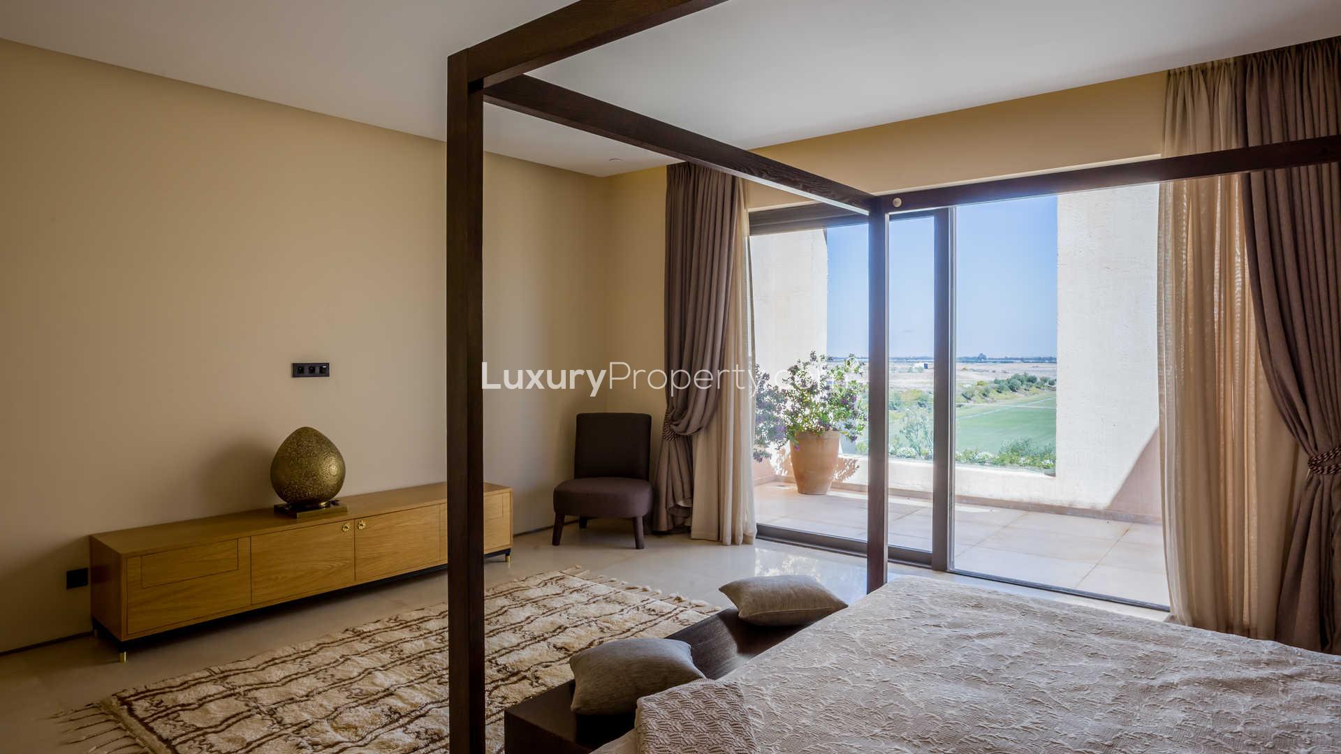 Luxurious bedroom with garden view in three-bedroom villa, Ritz-Carlton Residences Marrakech
