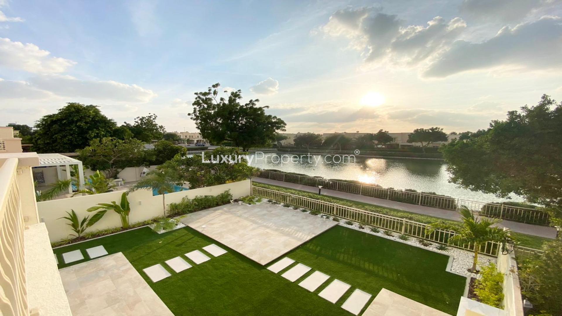 Lake view from renovated villa garden in Springs 4