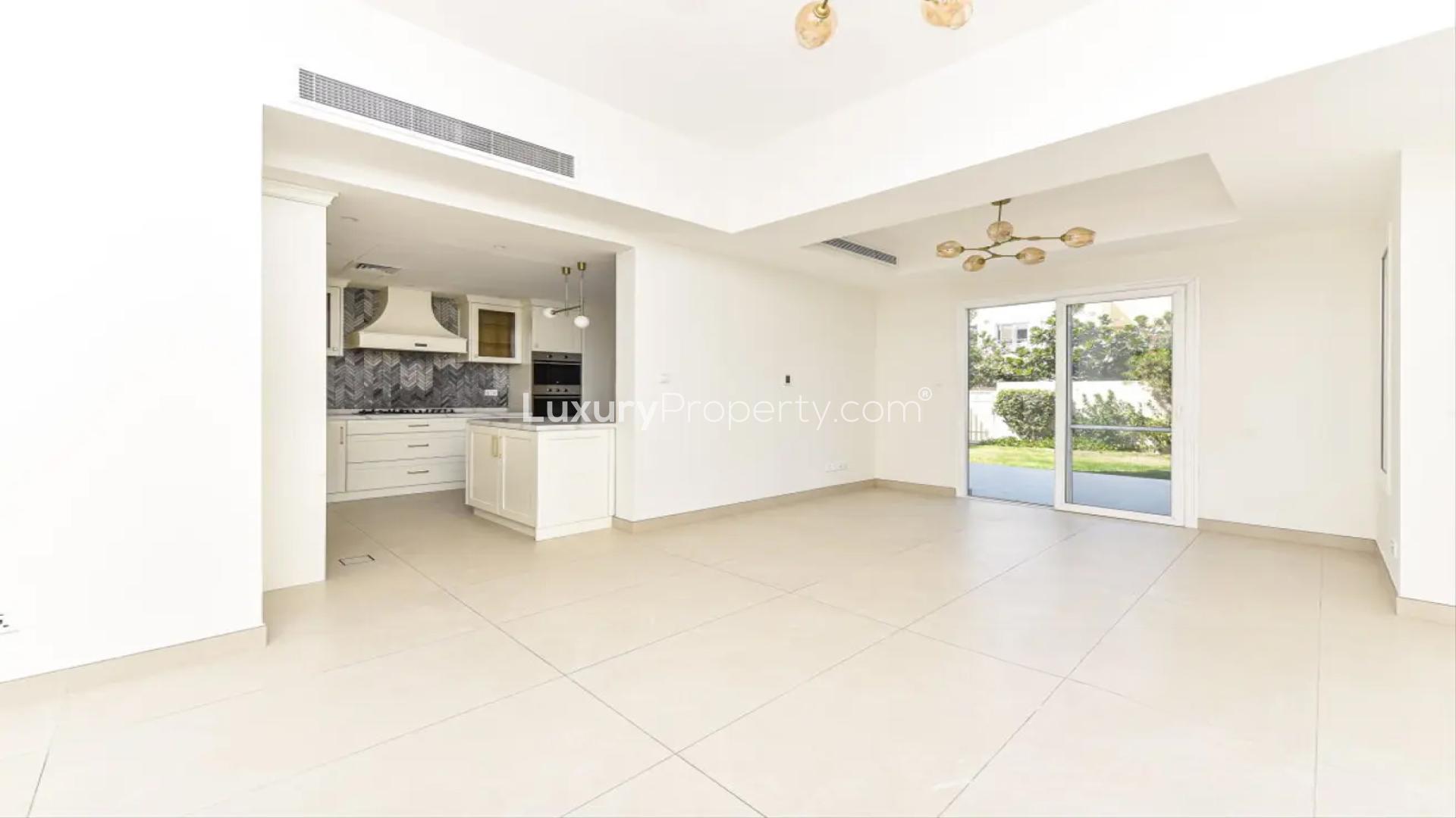 Bright open-plan kitchen and living area in upgraded Springs 2 villa, Dubai