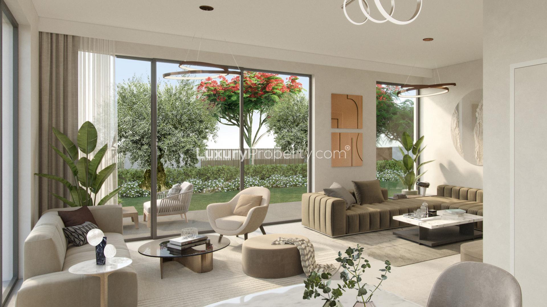 3-storey villa in Aura, Tilal Al Ghaf with garden view, for sale