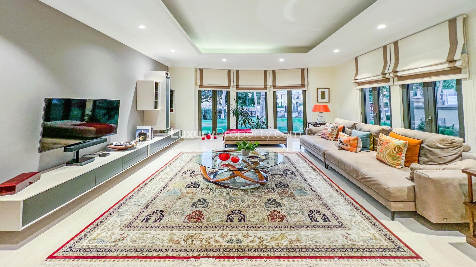 Luxurious dining area in fully upgraded 4-bedroom Canal Cove Villa, Palm Jumeirah