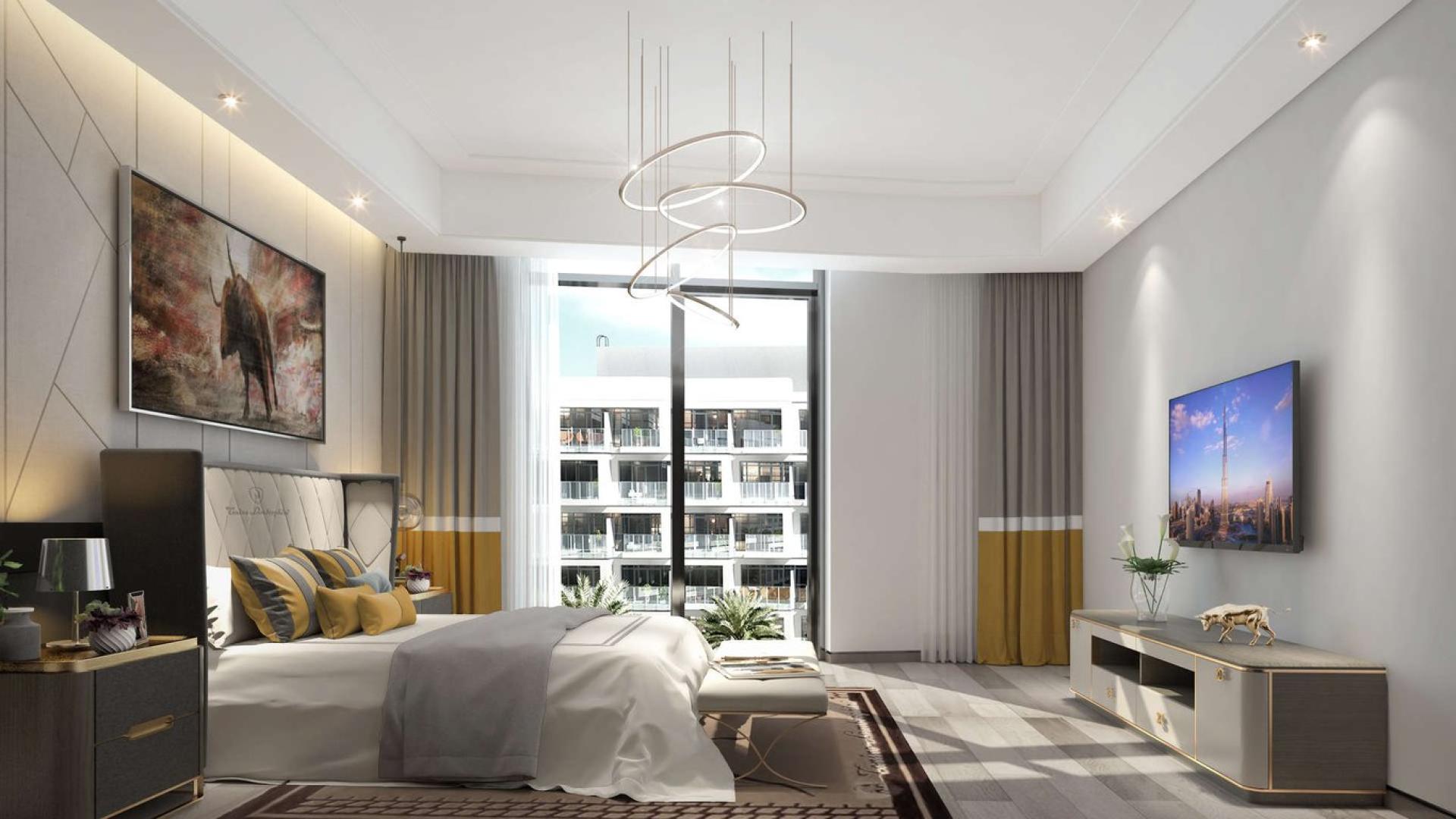 Luxurious living room in upgraded four-bedroom apartment, Tonino Lamborghini Residences, Meydan Business Park