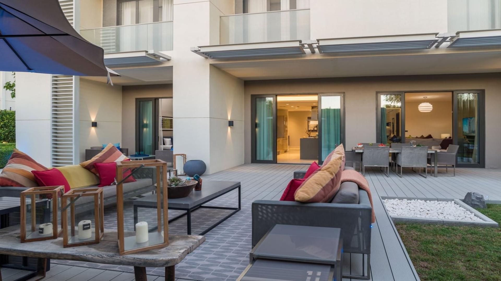 Luxurious dining and kitchen area in four-bedroom duplex, Hartland Greens, Sobha Hartland