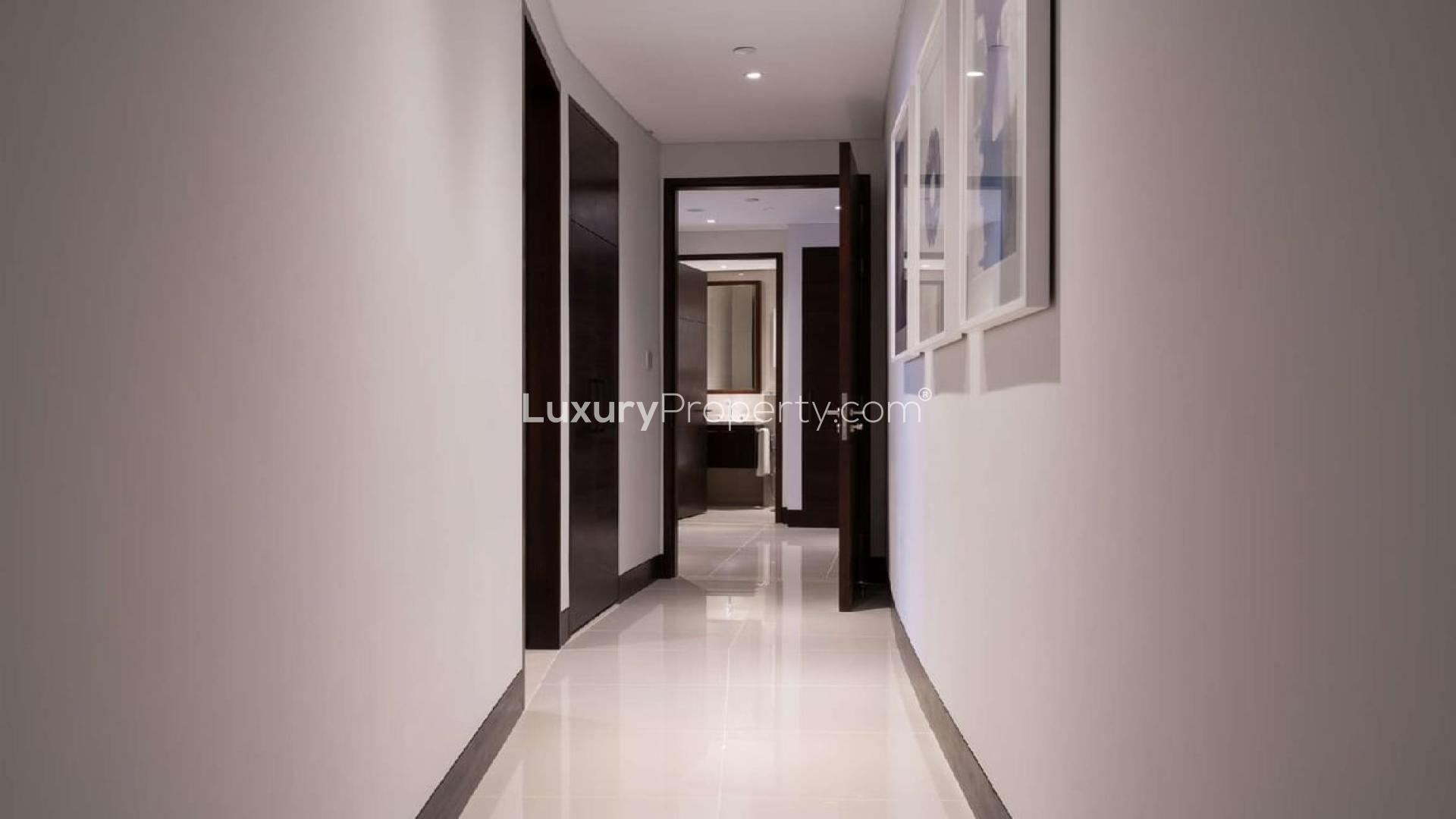 Hallway in luxury apartment at The Address Sky View Towers, Downtown Dubai