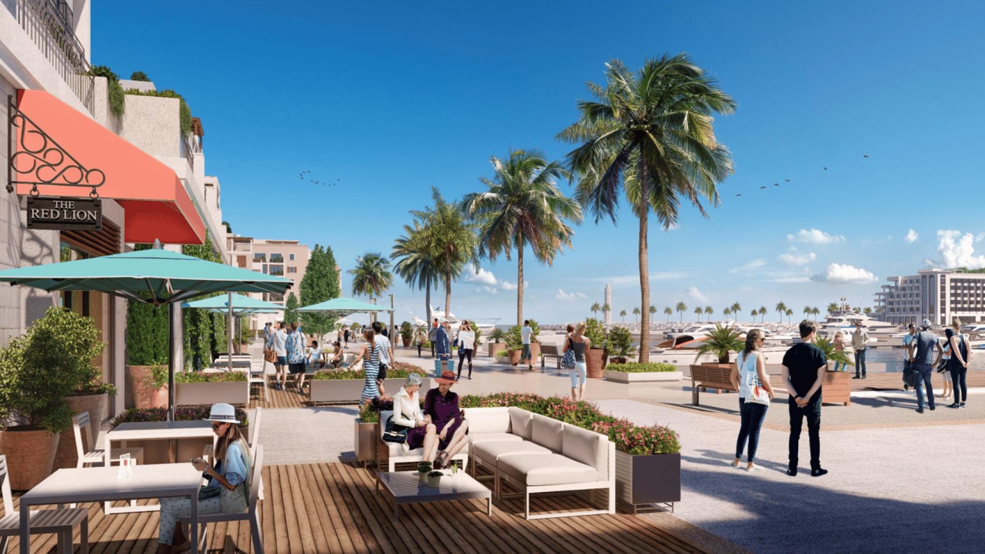 Modern interior of one-bedroom apartment at La Sirene, Jumeirah, featuring elegant decor and furnishings