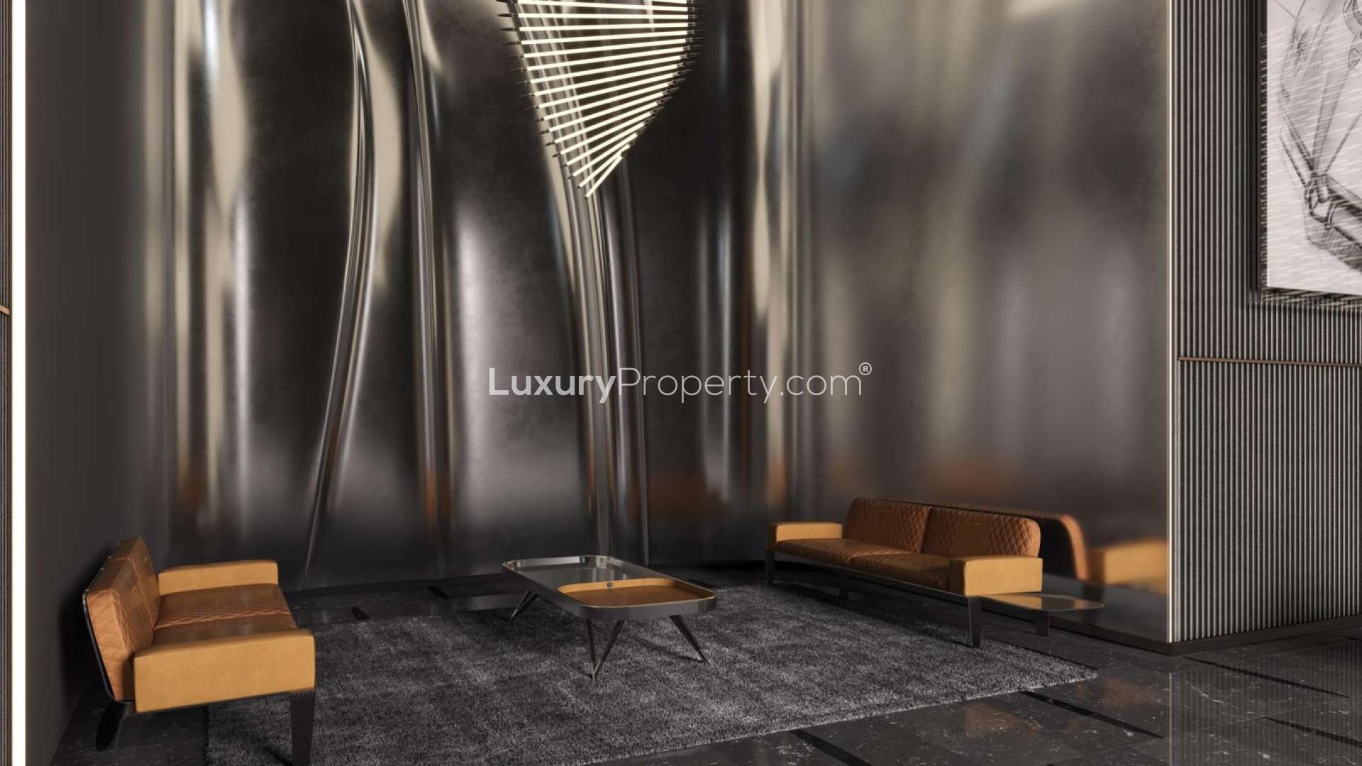Luxurious interior of Da Vinci Tower studio apartment in Business Bay, modern design features