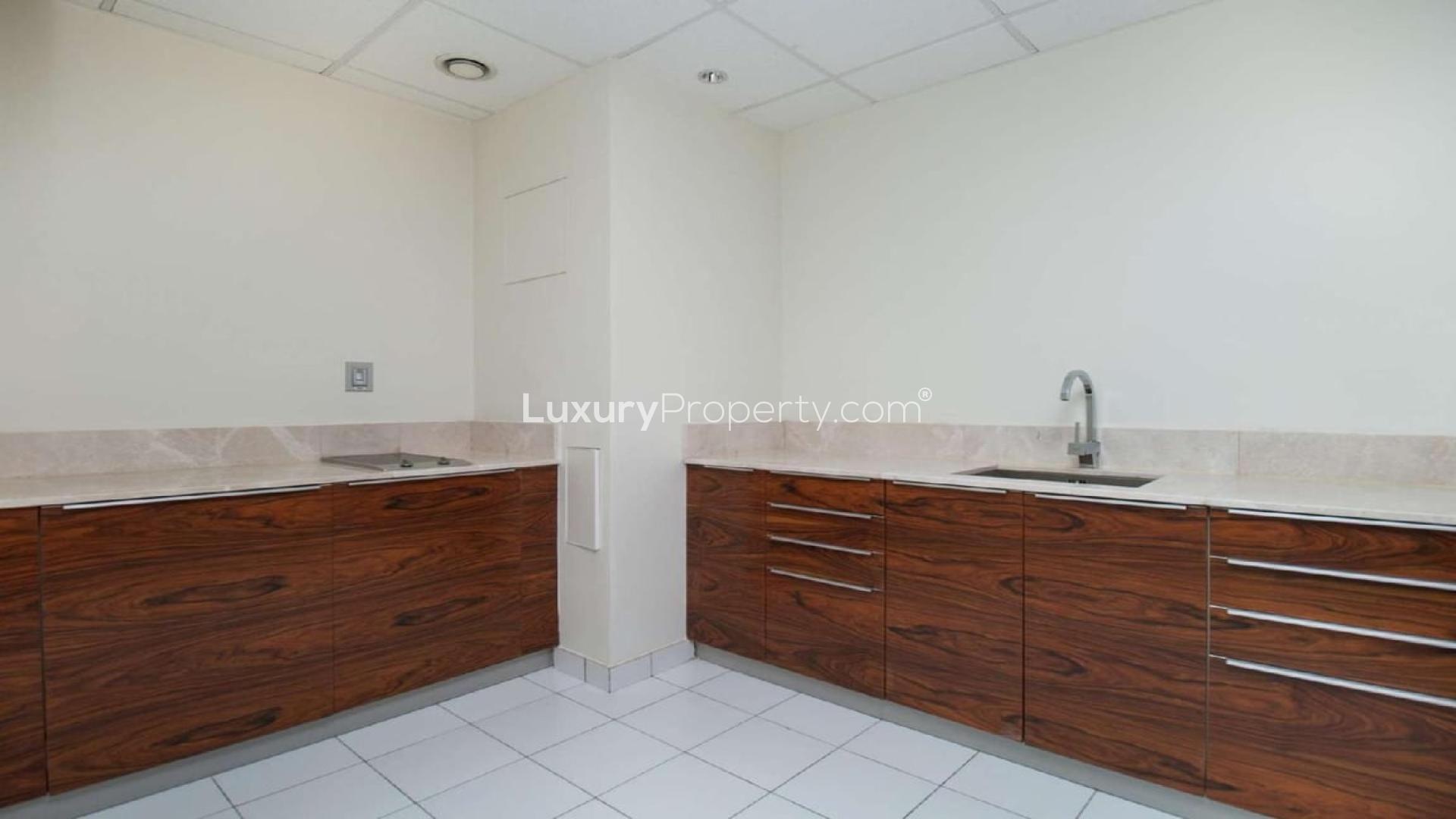 Luxurious living room in duplex penthouse, Marina Residences, Palm Jumeirah, with elegant furnishings