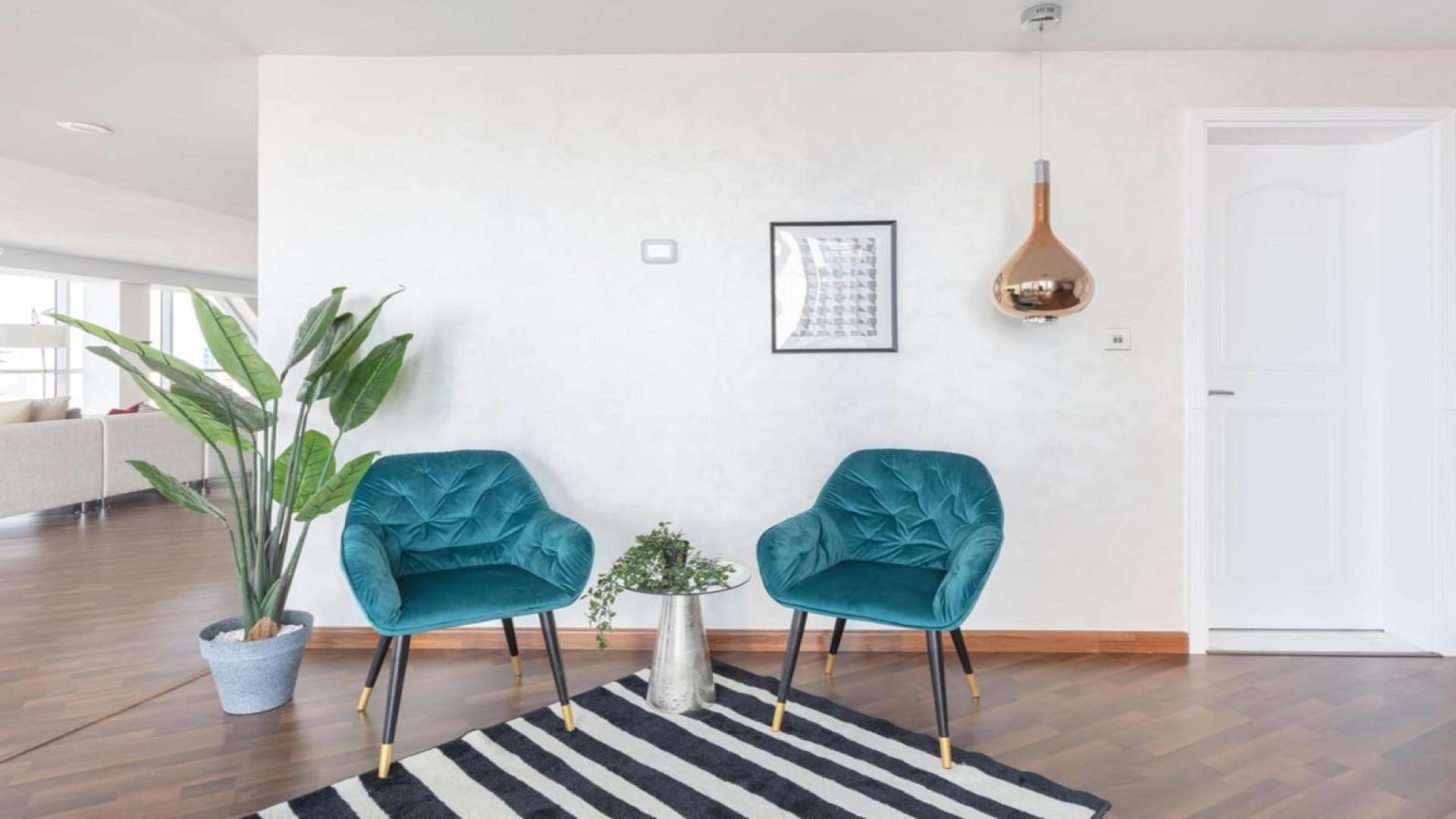 Rooftop terrace with pool and city views in Dubai Marina penthouse for rent