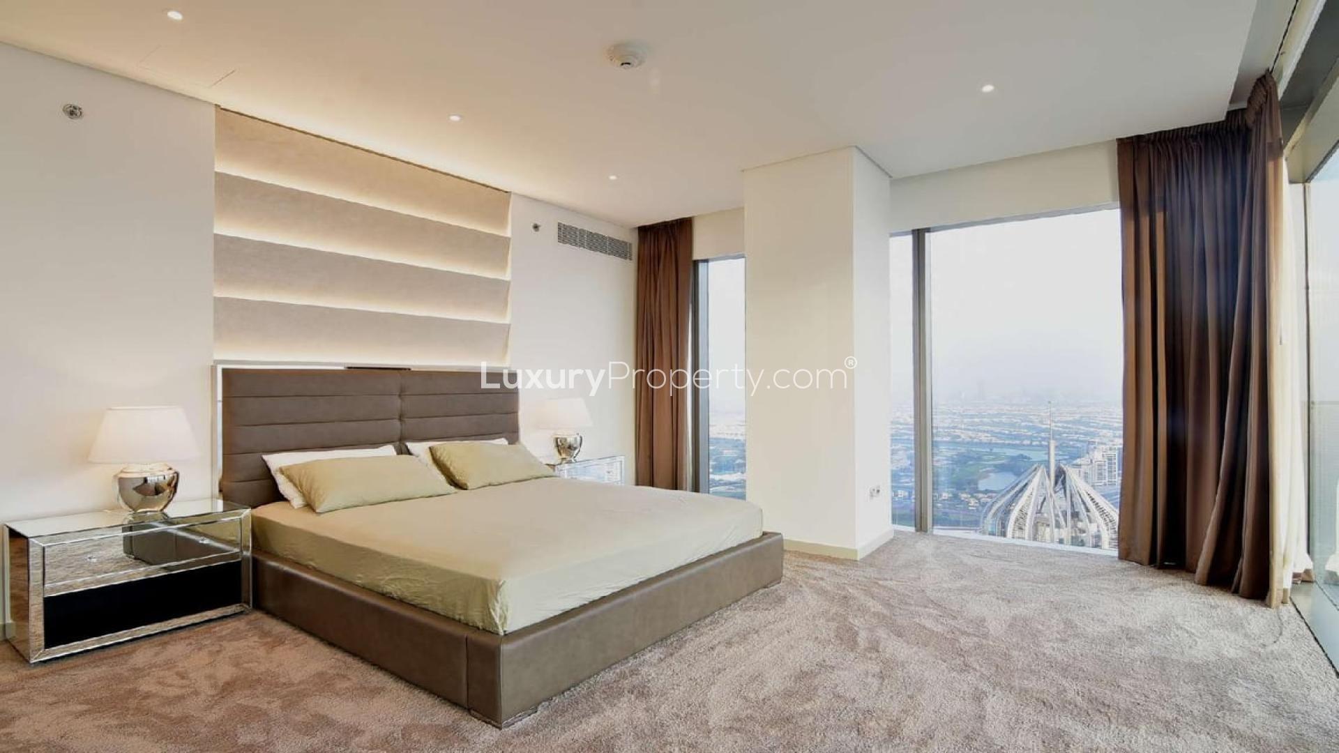 Luxurious living room in bright duplex penthouse, Marina Gate 1, Dubai Marina