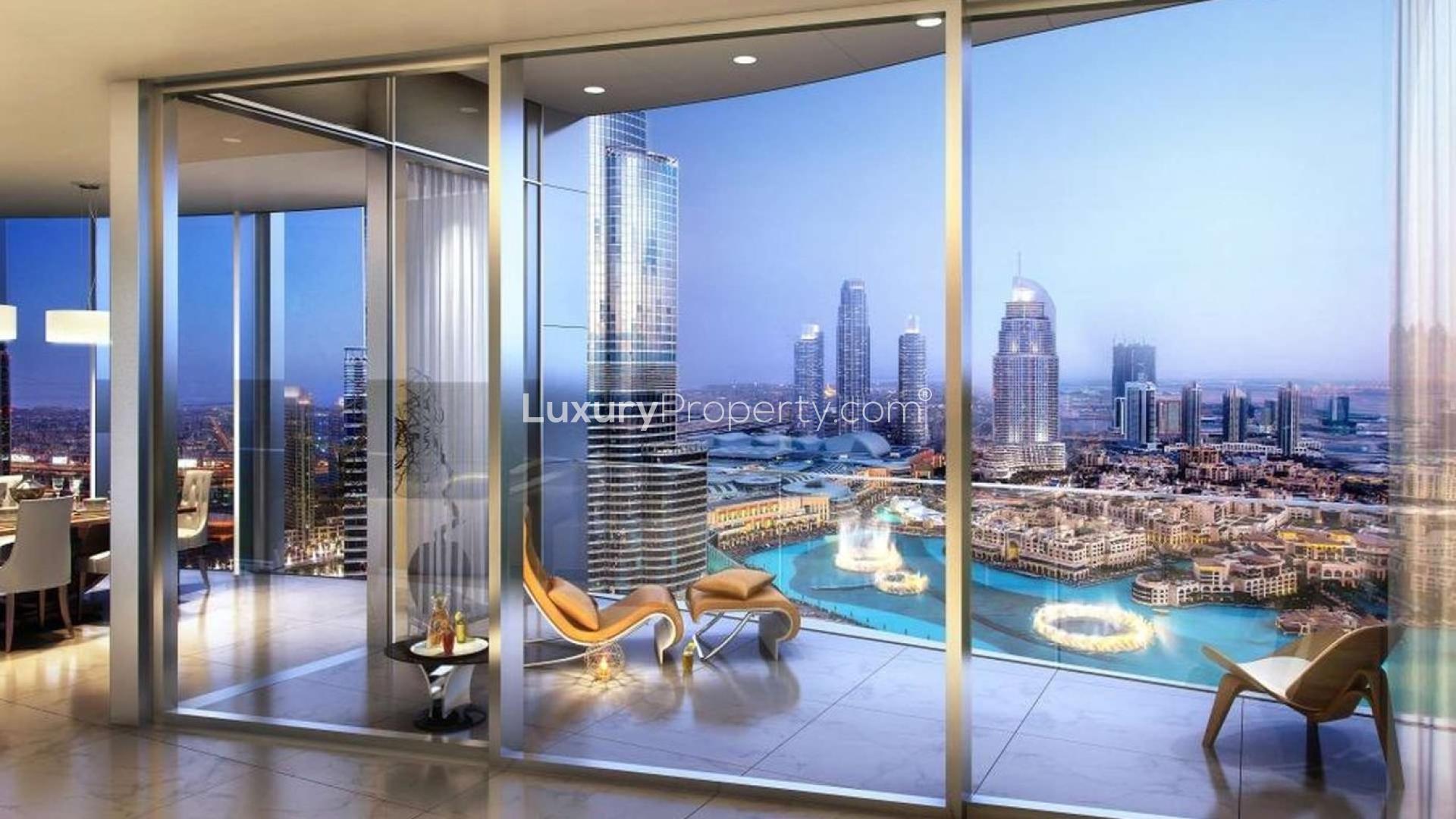 Skyline view from 4-bed penthouse in Opera District, Downtown Dubai, with Burj Khalifa
