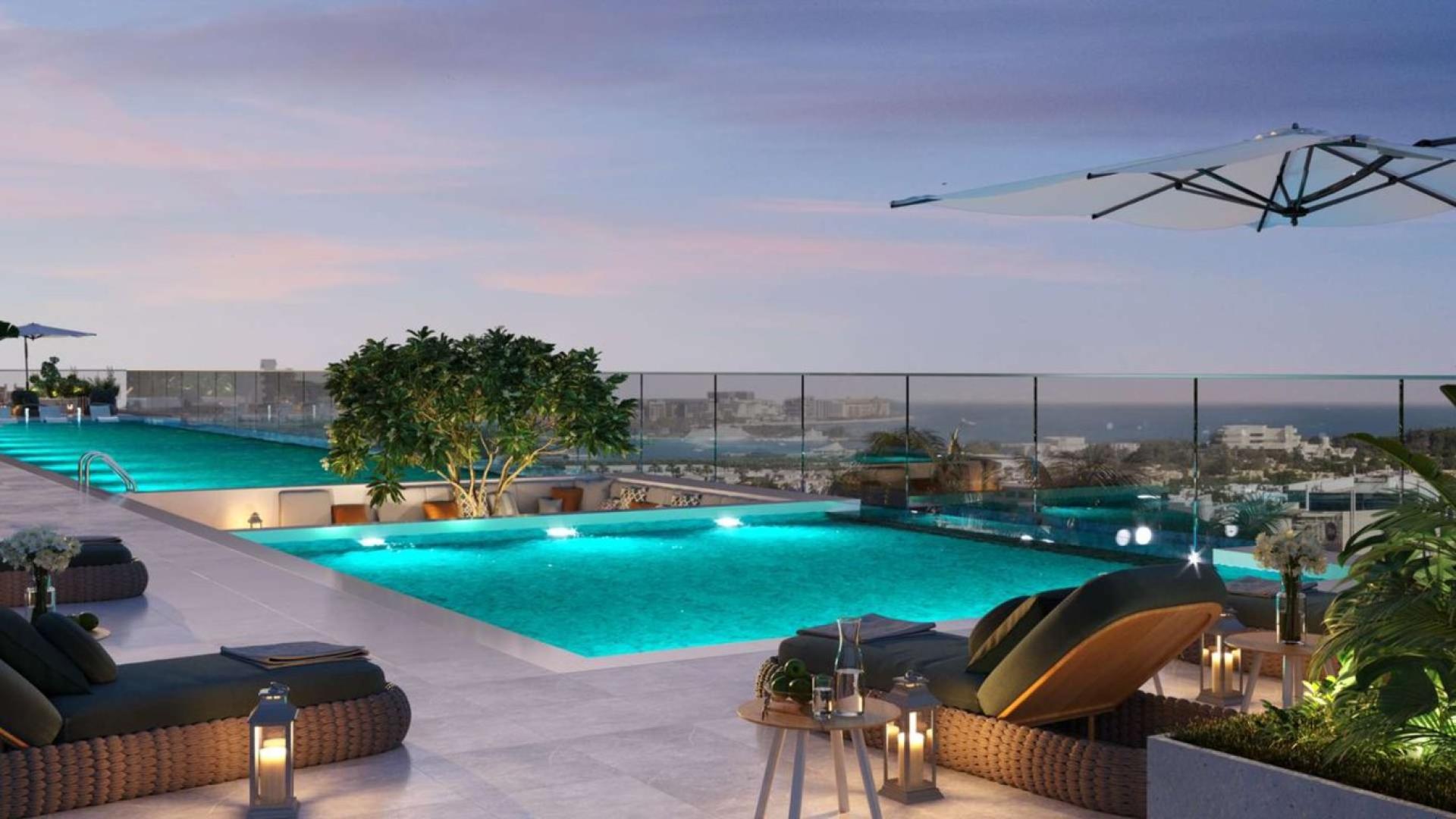 Luxurious penthouse living room with sea view, Dubai Internet City, The S Tower