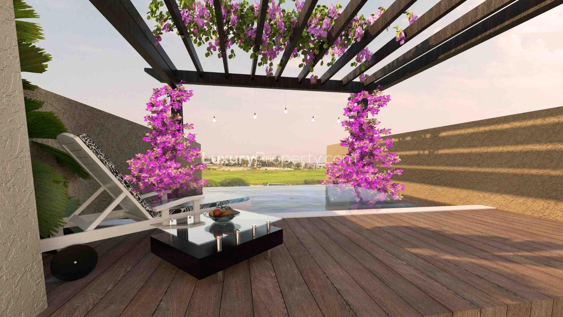 Luxurious bedroom view in 4-bedroom townhouse, Rose Village, Muscat Hills