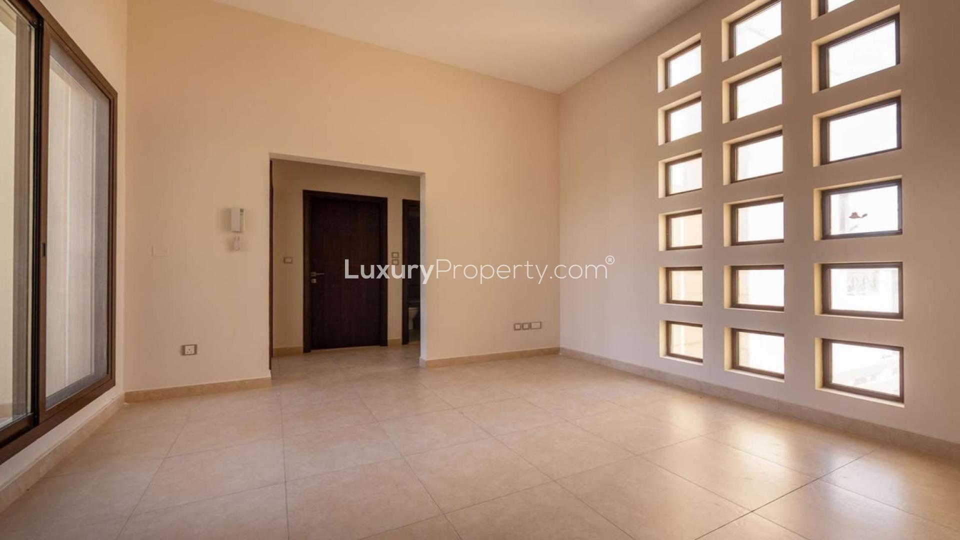 Empty bedroom in spacious townhouse for sale, Mudon Naseem community, four-bed, five-bath