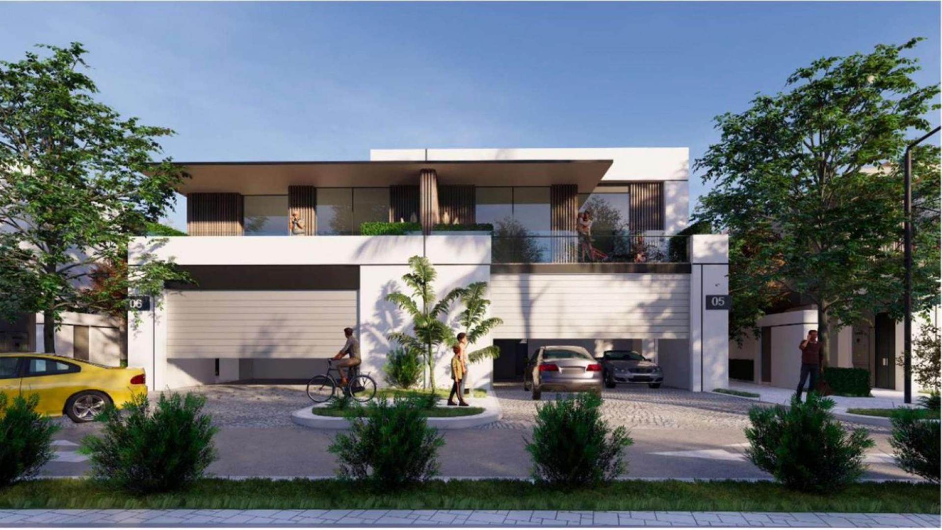 Beautiful four-bedroom townhouse exterior in District One, Mohammed Bin Rashid City for sale