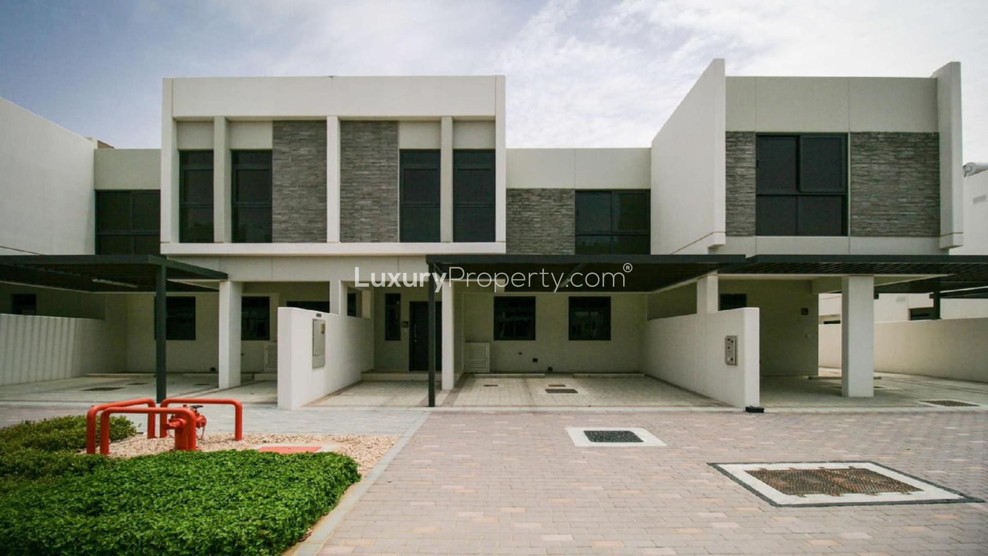 Newly handed over 4-bedroom townhouse for sale in Damac Hills 2, Sanctuary community