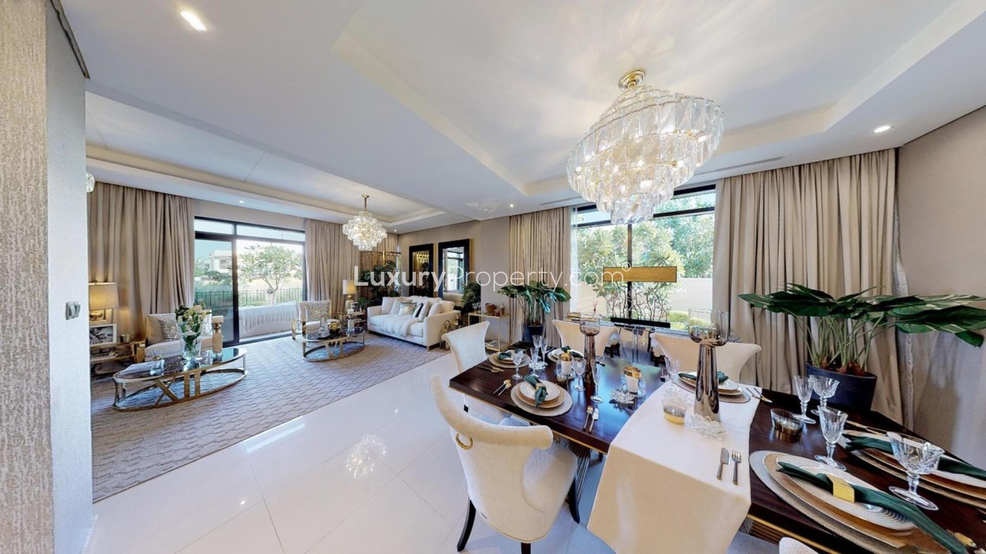 Townhouse garden with patio seating in Damac Hills, Park Residences, LP40894