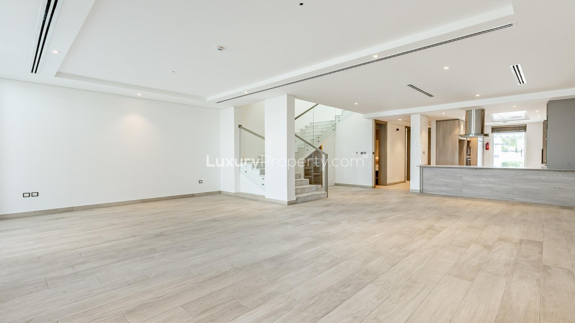 Modern townhouse interior with open space and staircase, Jumeirah Park, Royal Park