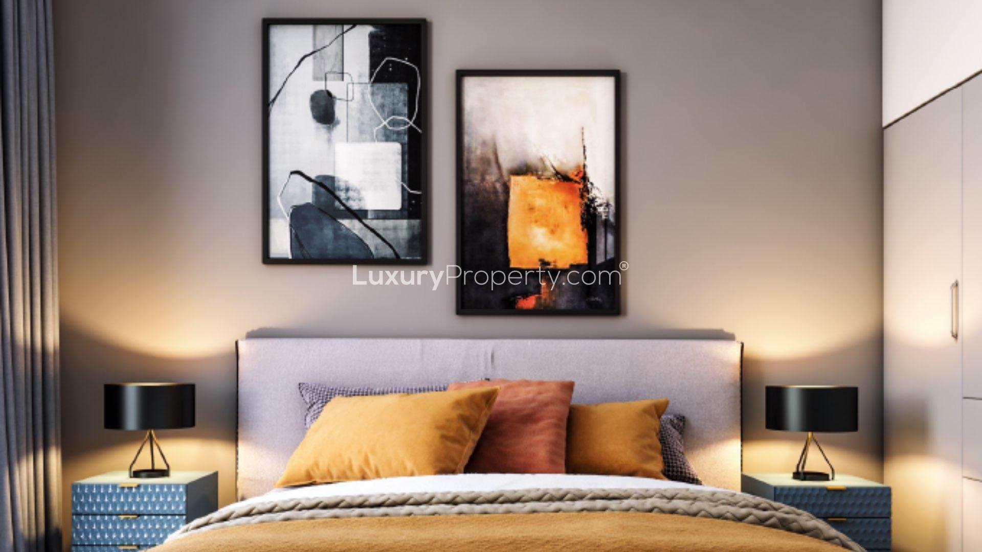 Modern kitchen and living area in Muscat Hills townhouse, Rose Village