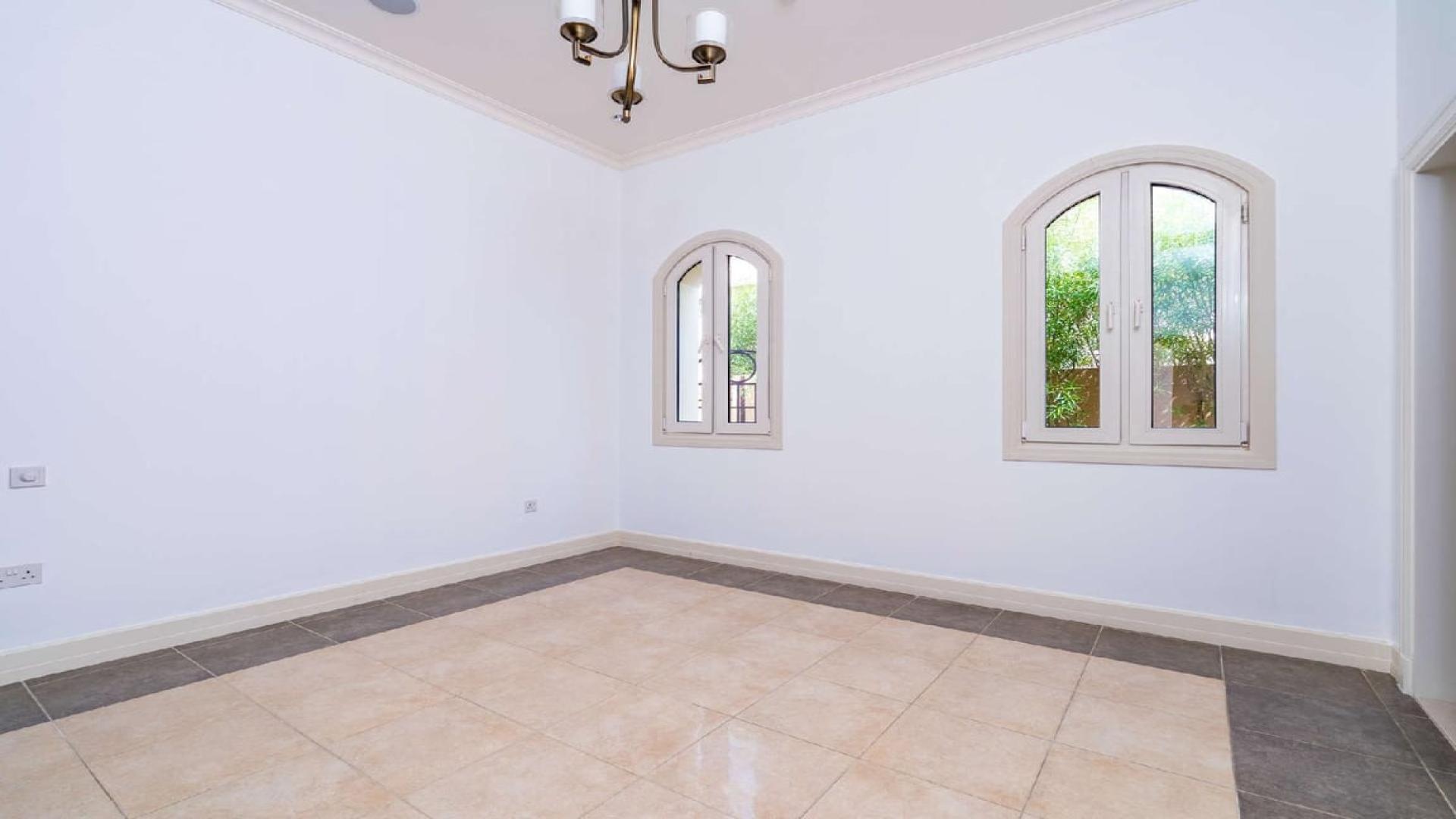 Stunning four-bedroom villa exterior in Sienna Lakes, Jumeirah Golf Estates, available for rent