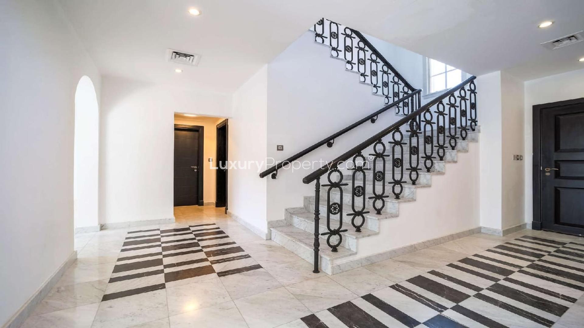 Elegant 4-bedroom villa exterior in Whispering Pines, Jumeirah Golf Estates, Dubai for rent