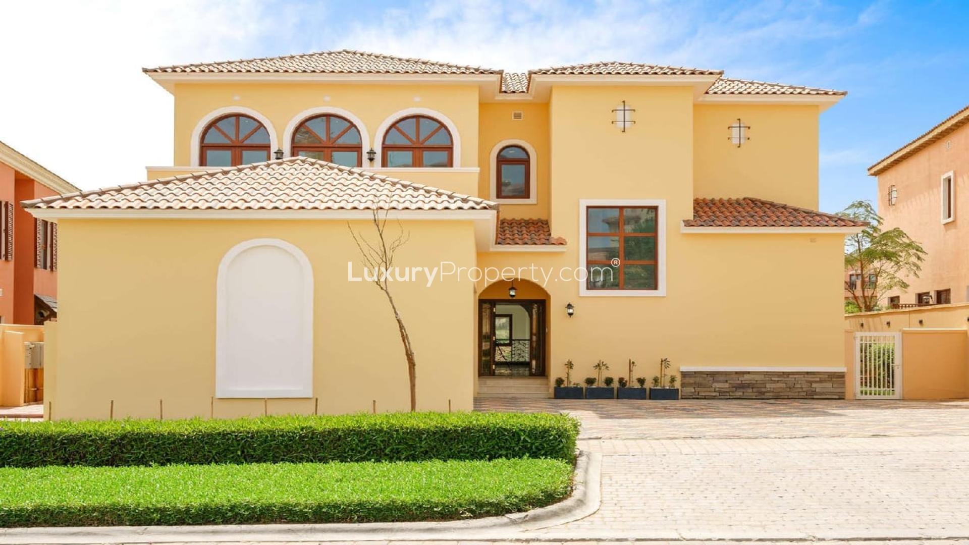 Elegant 4-bedroom villa exterior in Orange Lake, Jumeirah Golf Estates for rent