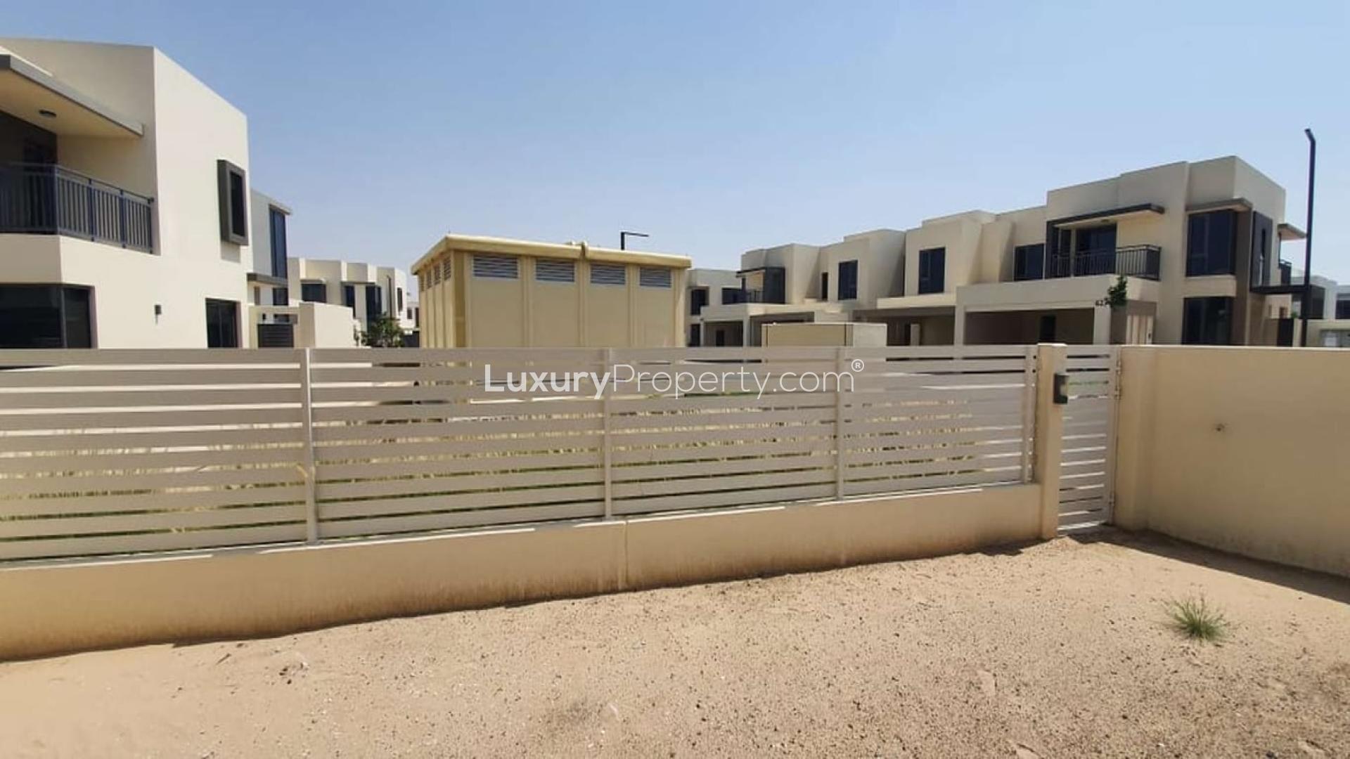 Staircase in 4-bedroom townhouse, Maple, Dubai Hills Estate, natural light, modern interior design